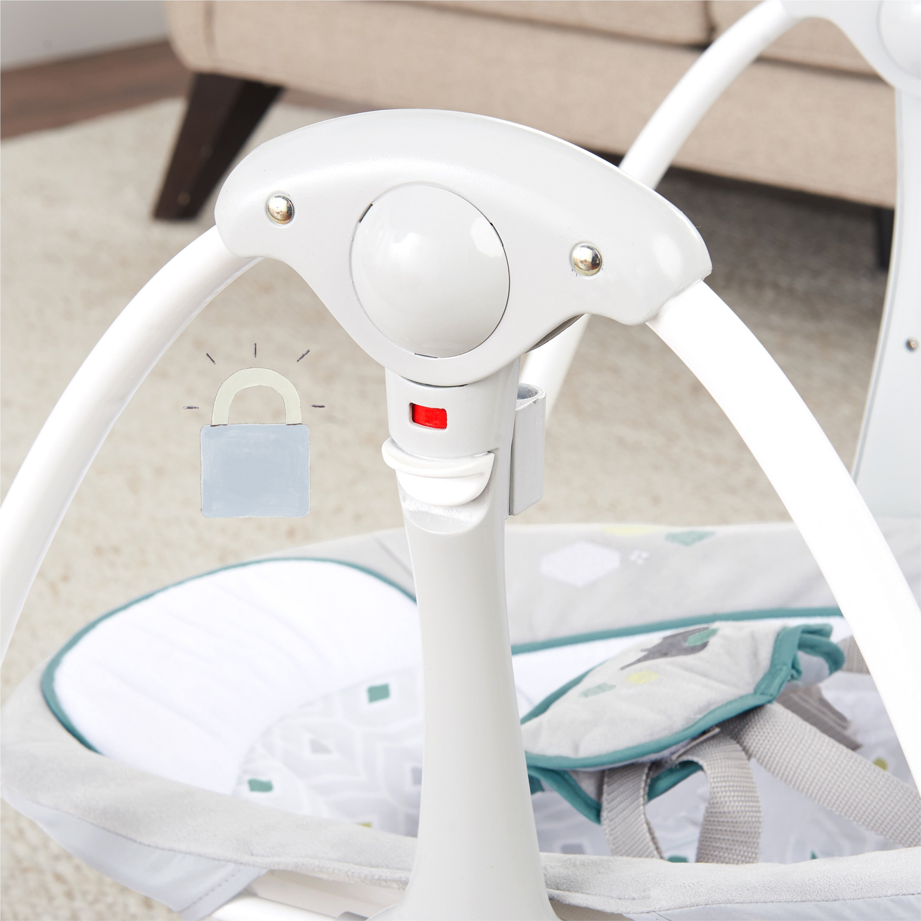 Ingenuity ConvertMe 2-in-1 Compact Portable Baby Swing 2 Infant Seat, Nash