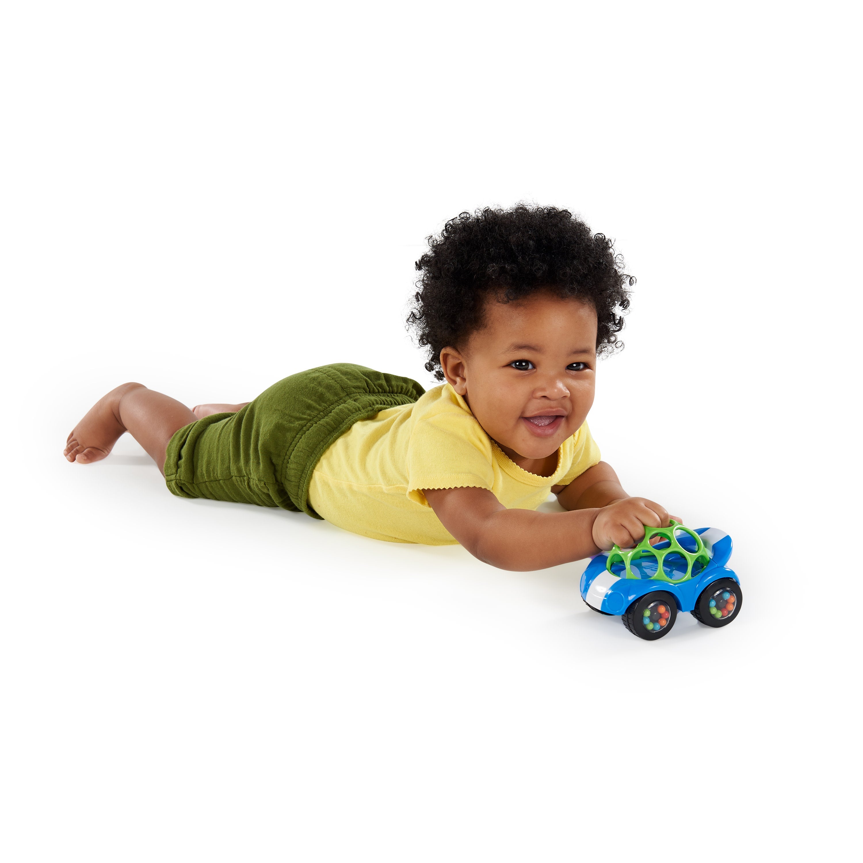 Oball Easy Grasp Rattle & Roll BPA-Free Push Car Infant Crawling Toy and Teether