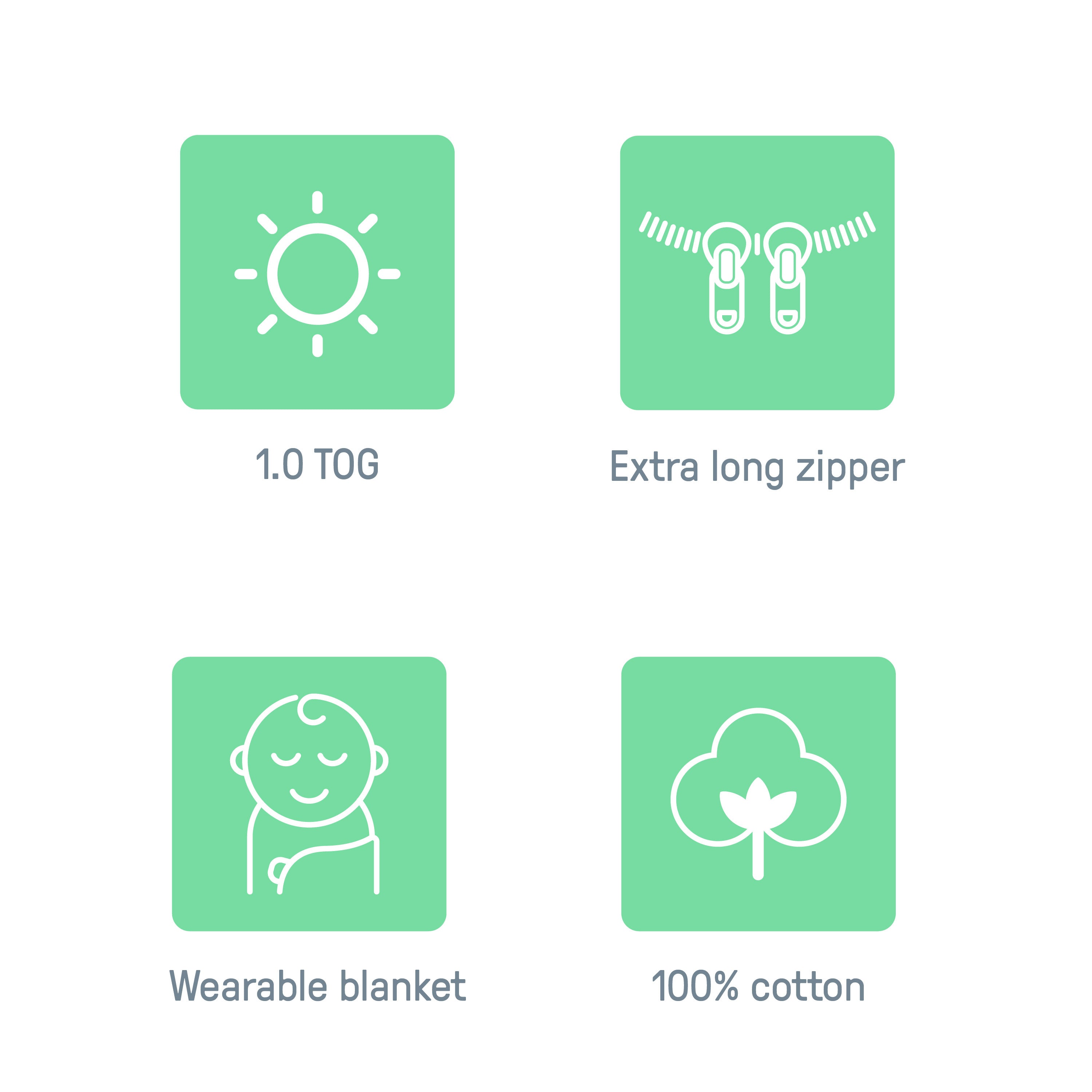 SwaddleMe by Ingenuity Night Sack Sleeper, Size SM, 3-9 months - 1pk - Flock Together