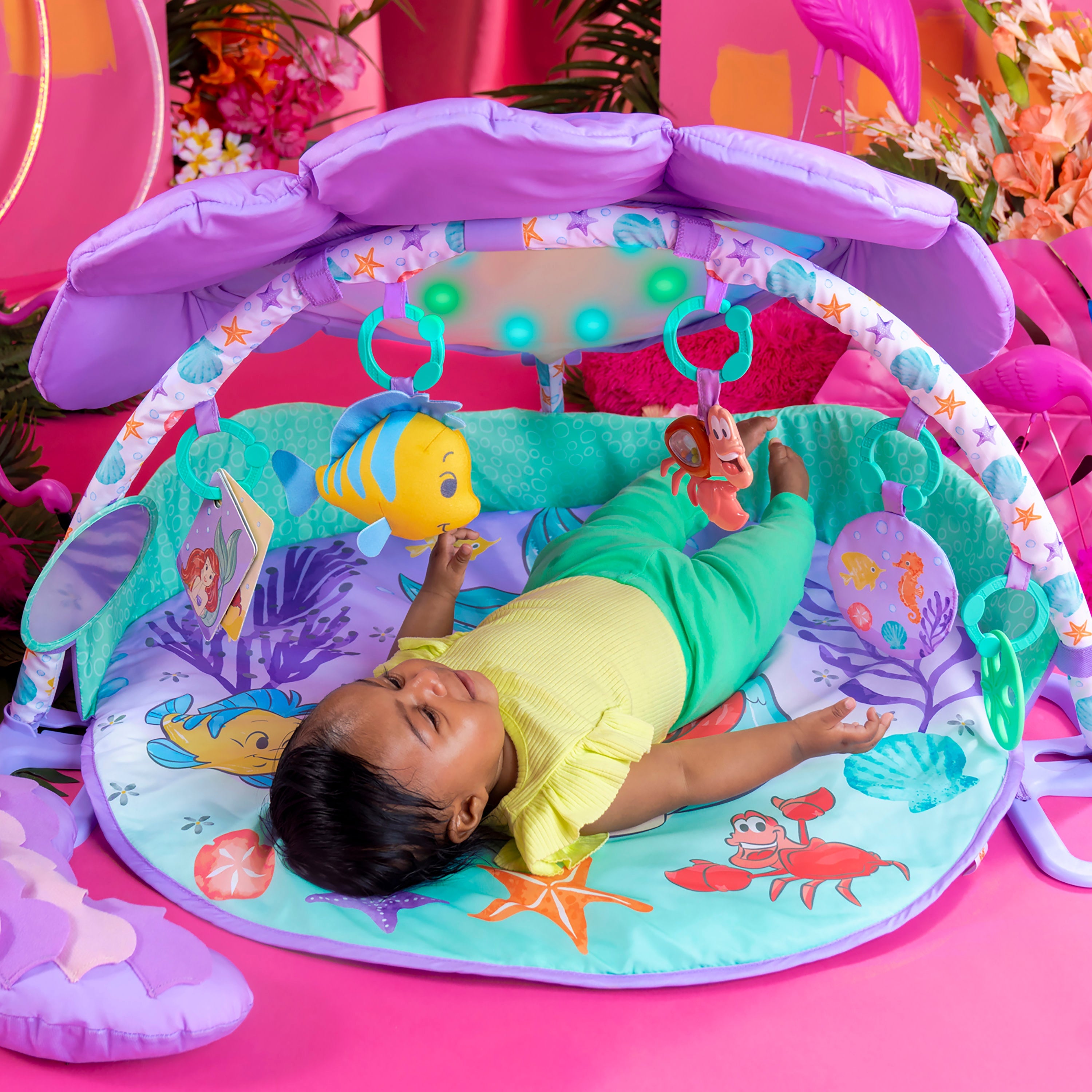 Bright Starts The Little Mermaid Twinkle Trove Light-Up Musical Baby Activity Gym