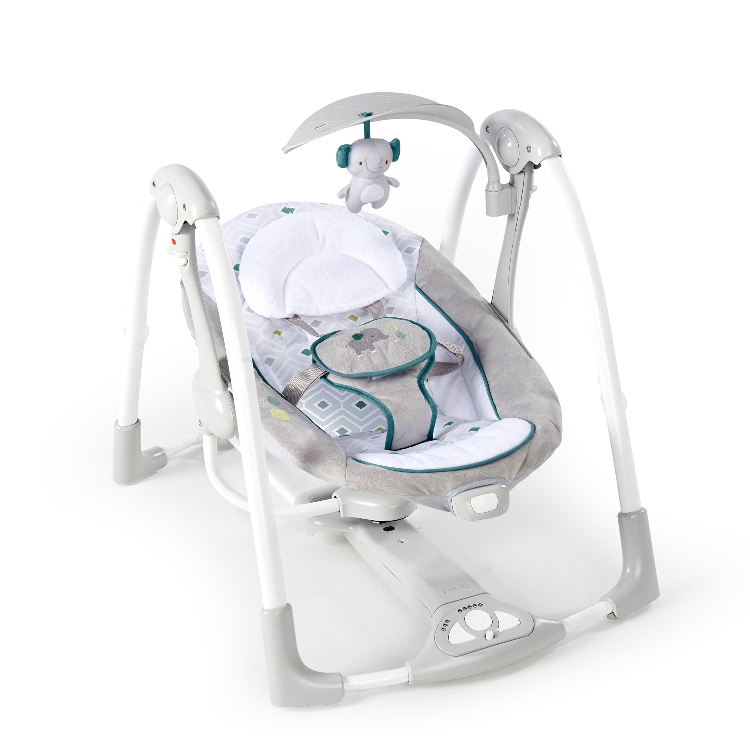 Ingenuity ConvertMe 2-in-1 Compact Portable Baby Swing 2 Infant Seat, Nash