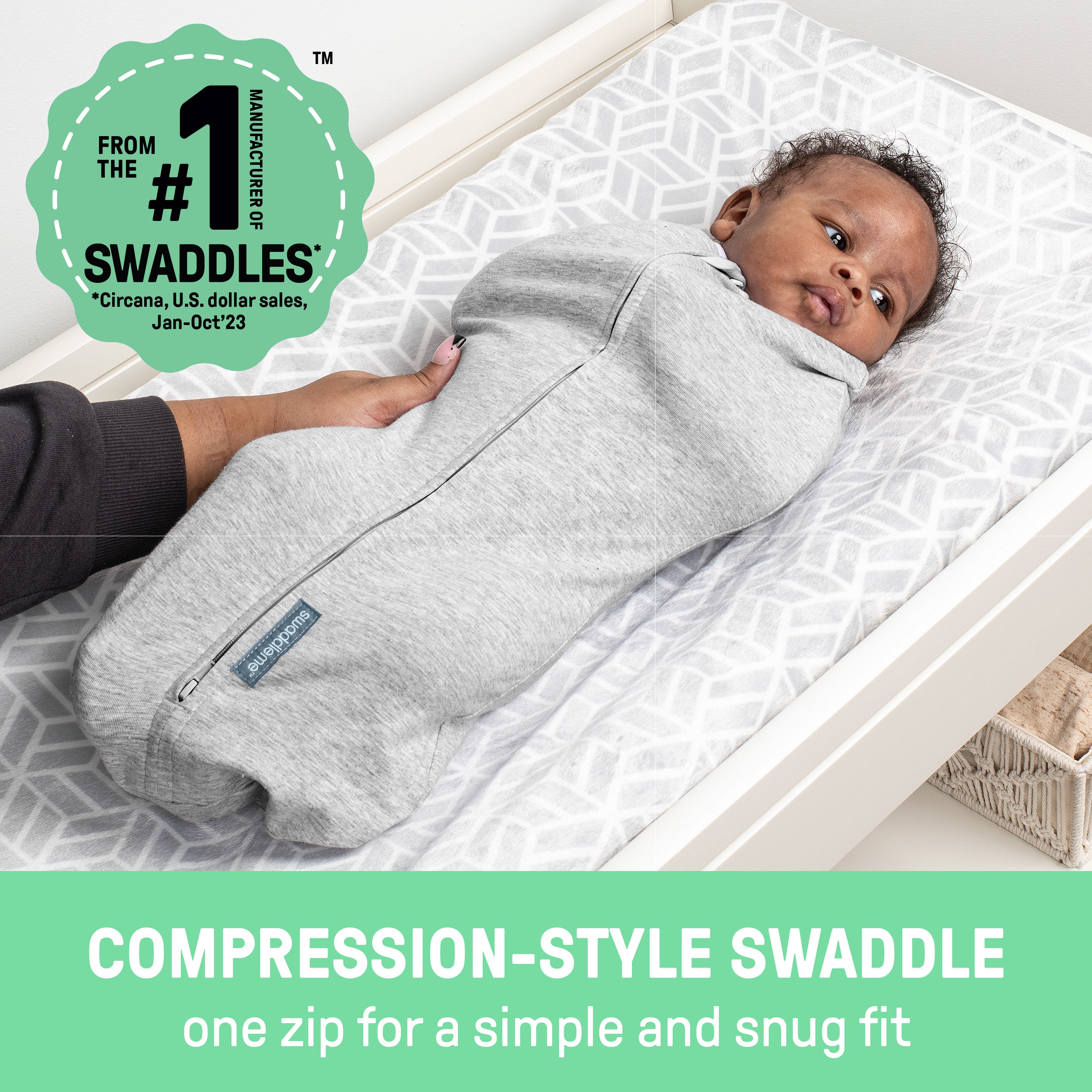 Swaddle Pod, Size SM, 0-3 months, 2pk (Little Bees)