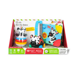Baby Einstein Zen the Zebra 3-Piece Holiday Gift Set, Ages 3 Months+