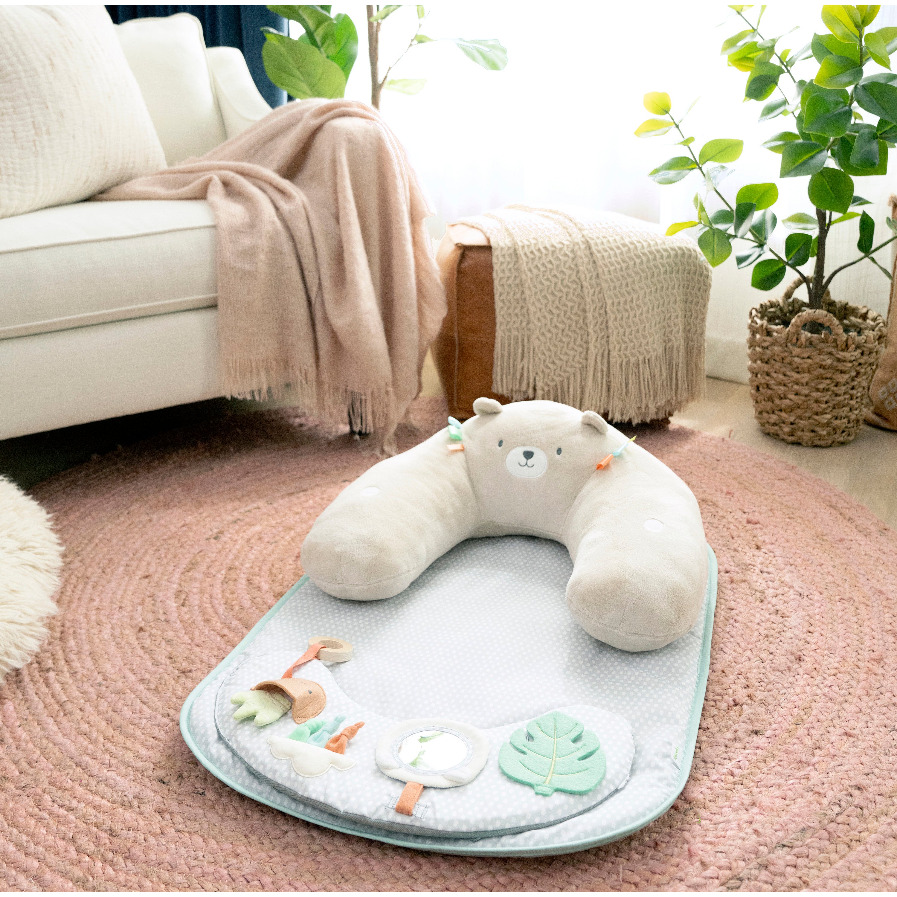 Ingenuity Cozy Prop 4-in-1 Sit Up & Prop Activity Mat - Nate