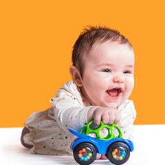 Oball Easy Grasp Rattle & Roll BPA-Free Push Car Infant Crawling Toy and Teether