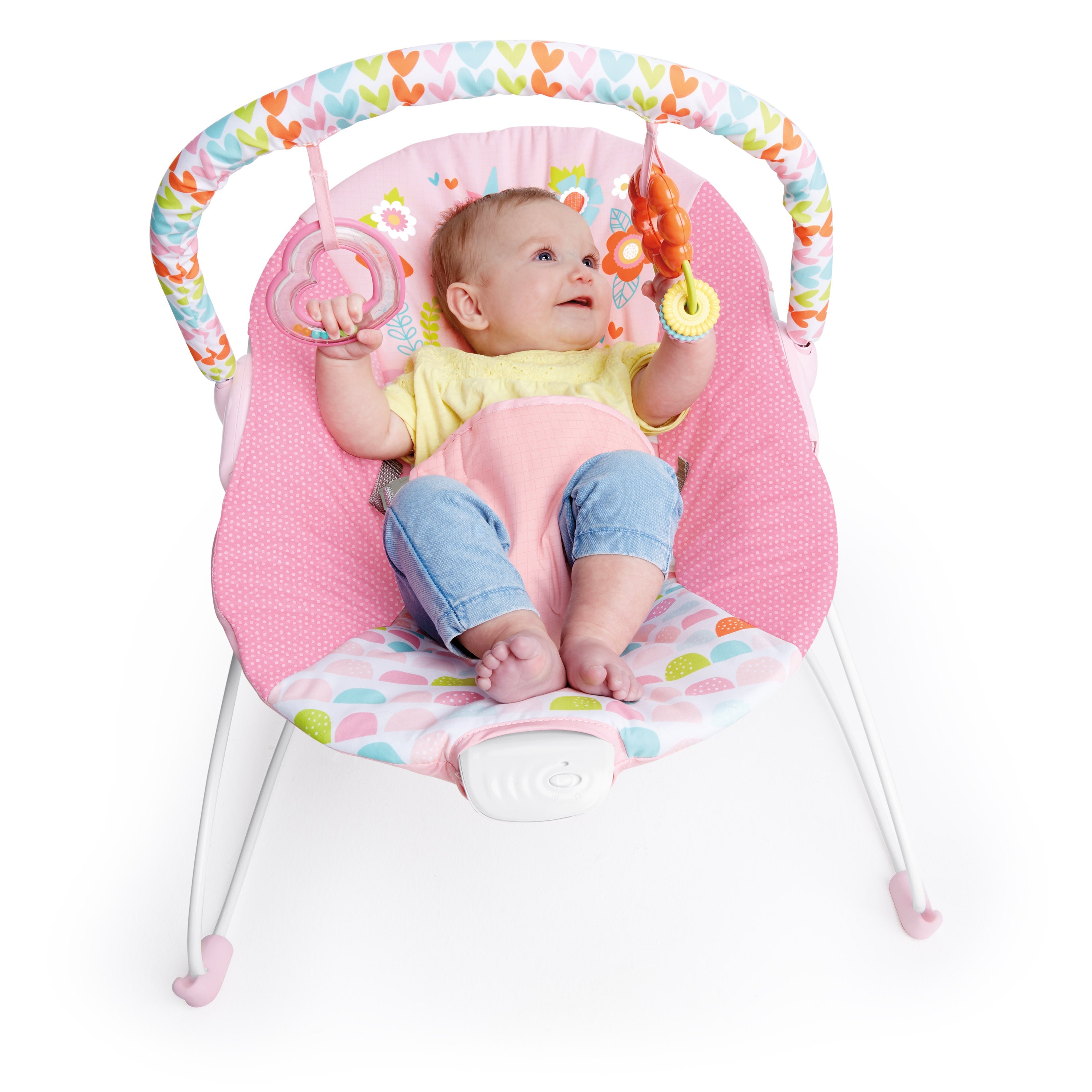 Bright Starts Fancy Fantasy Vibrating Bouncer with Toy Bar
