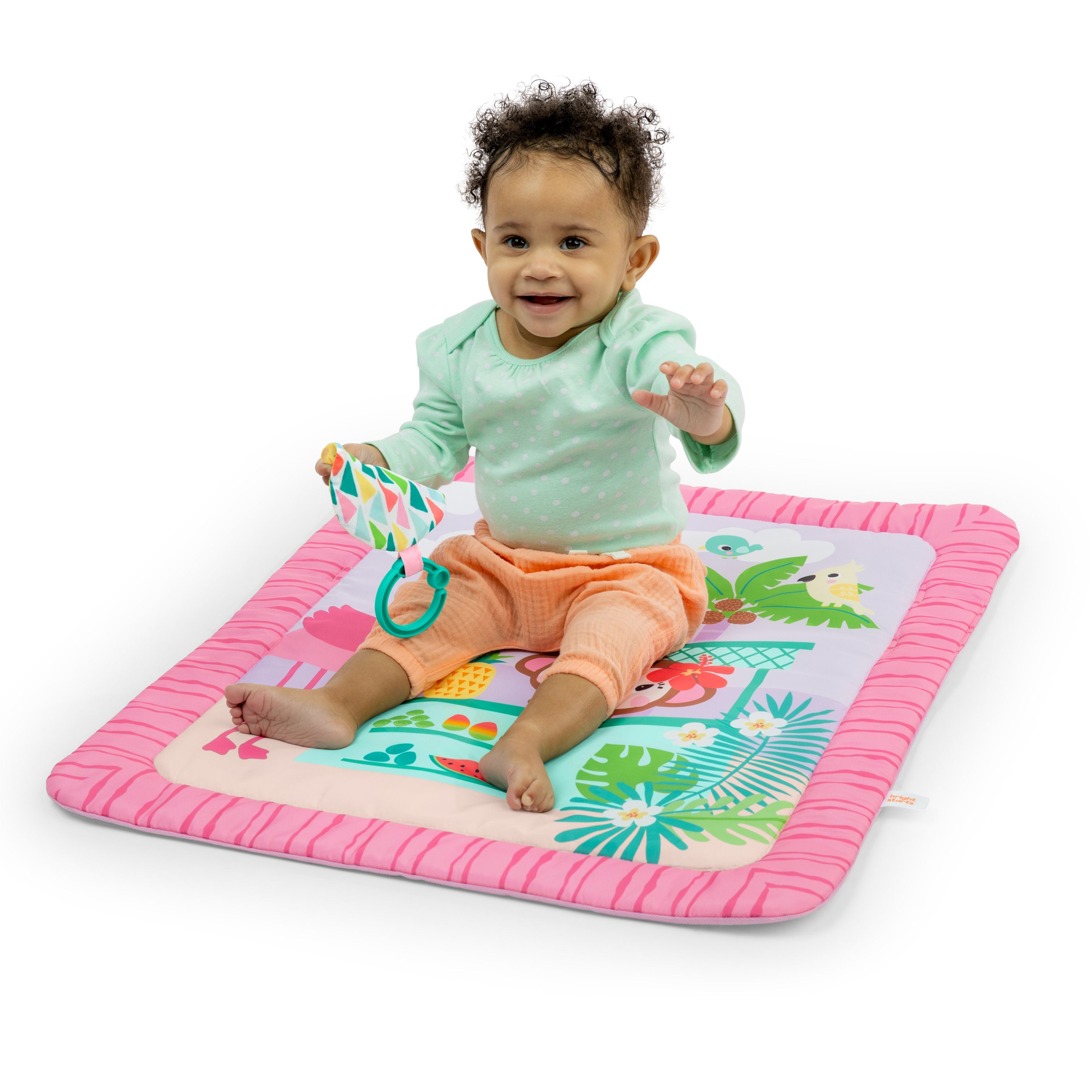 Bright Starts Pink Palms Tiki Toy Bar Activity Gym