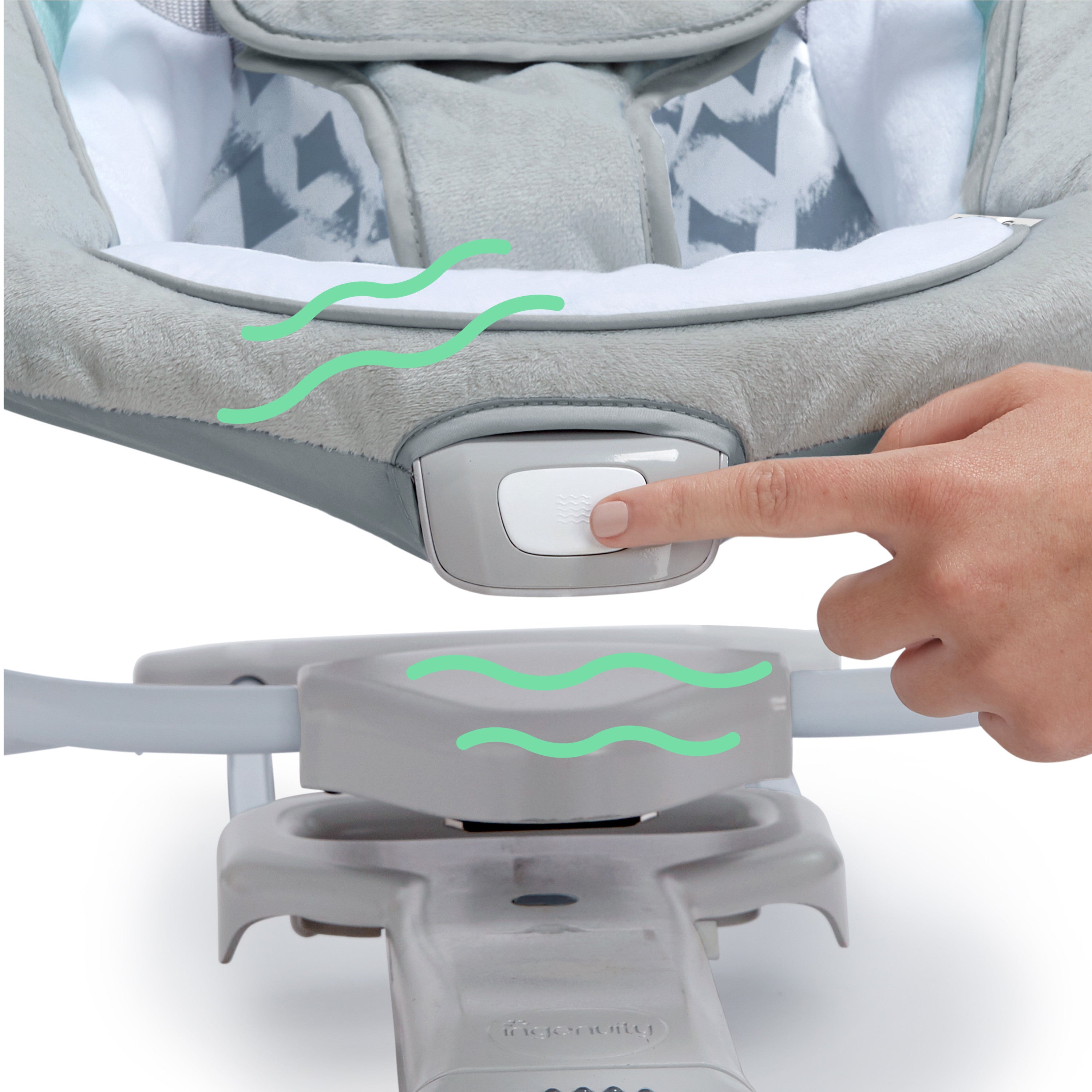 Ingenuity ConvertMe 2-in-1 Compact Portable Baby Swing 2 Infant Seat, Raylan