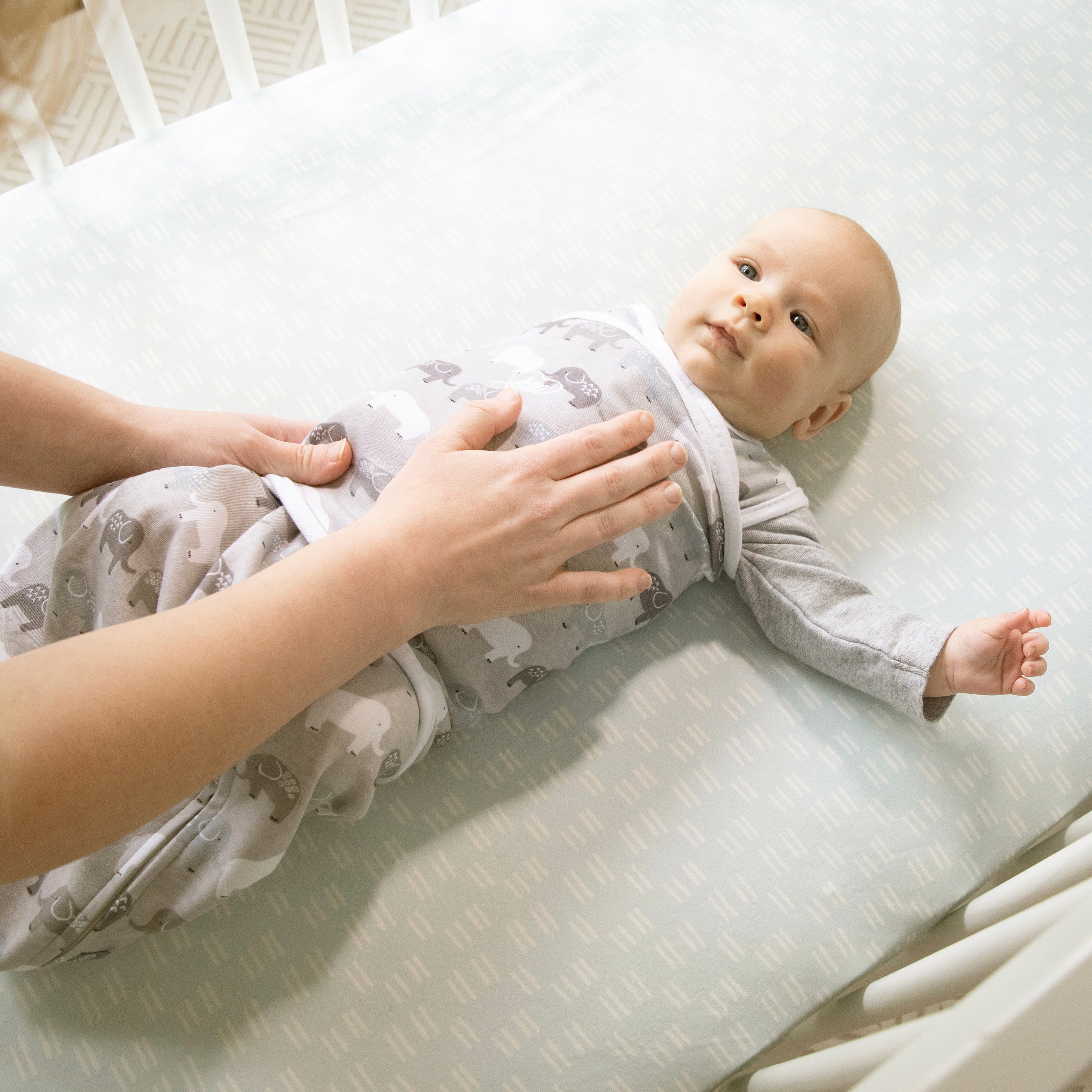 Arms Free Convertible Swaddle, Size L, 3-6 months, 1pk - Happy Elephant