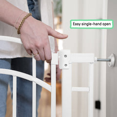 Doorway 48W Series Safety Pet and Baby Gate, openings 29"-48" Wide, 36" Tall - White