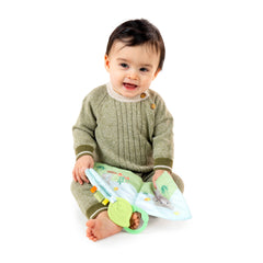 ity by Ingenuity Soft Book, 4 Plush Pages, Crinkle, BPA-Free Toy Attachment, For Ages Newborn and Up - Nate
