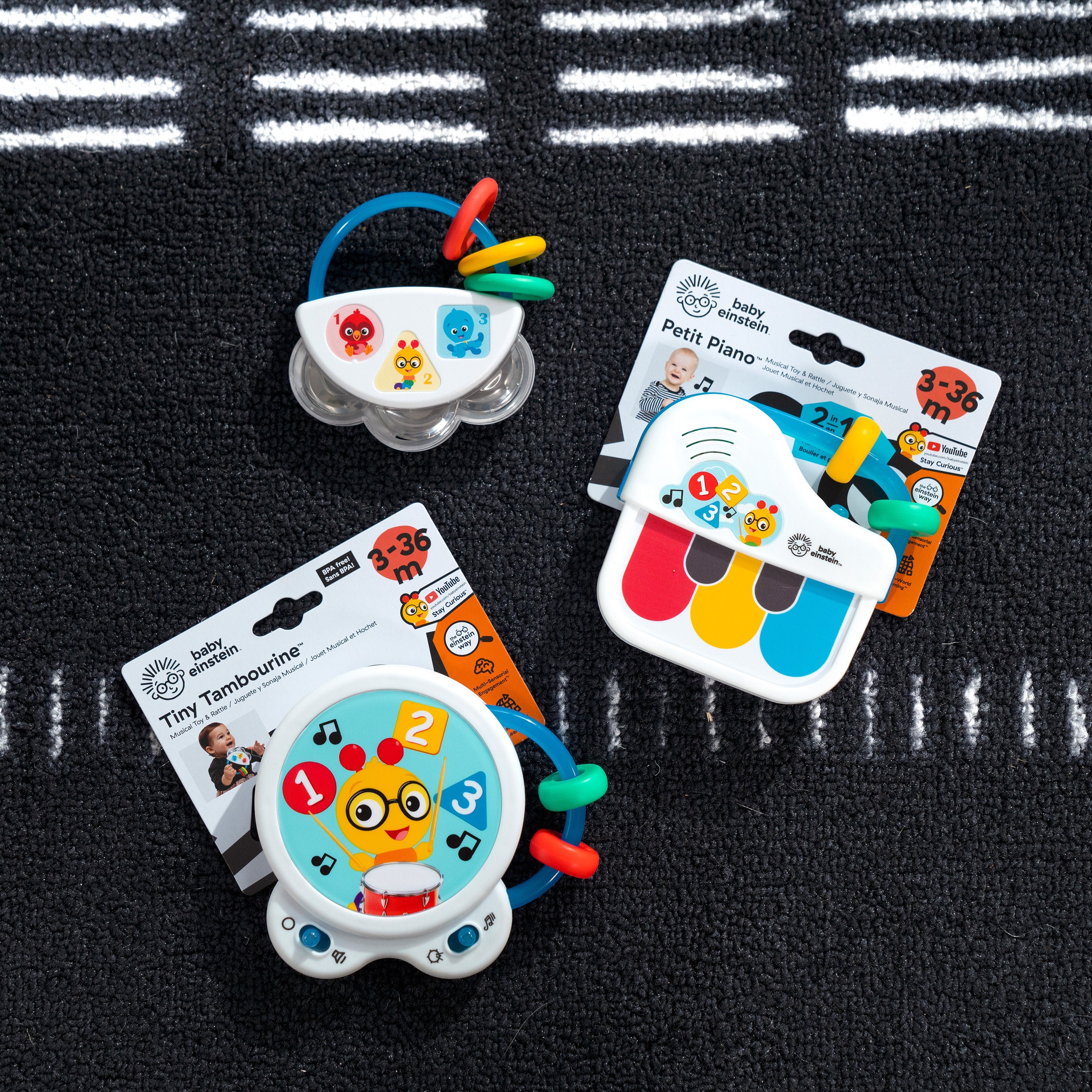 Baby Einstein Small Symphony 3-Piece Musical Toy Set, Ages 3+ months