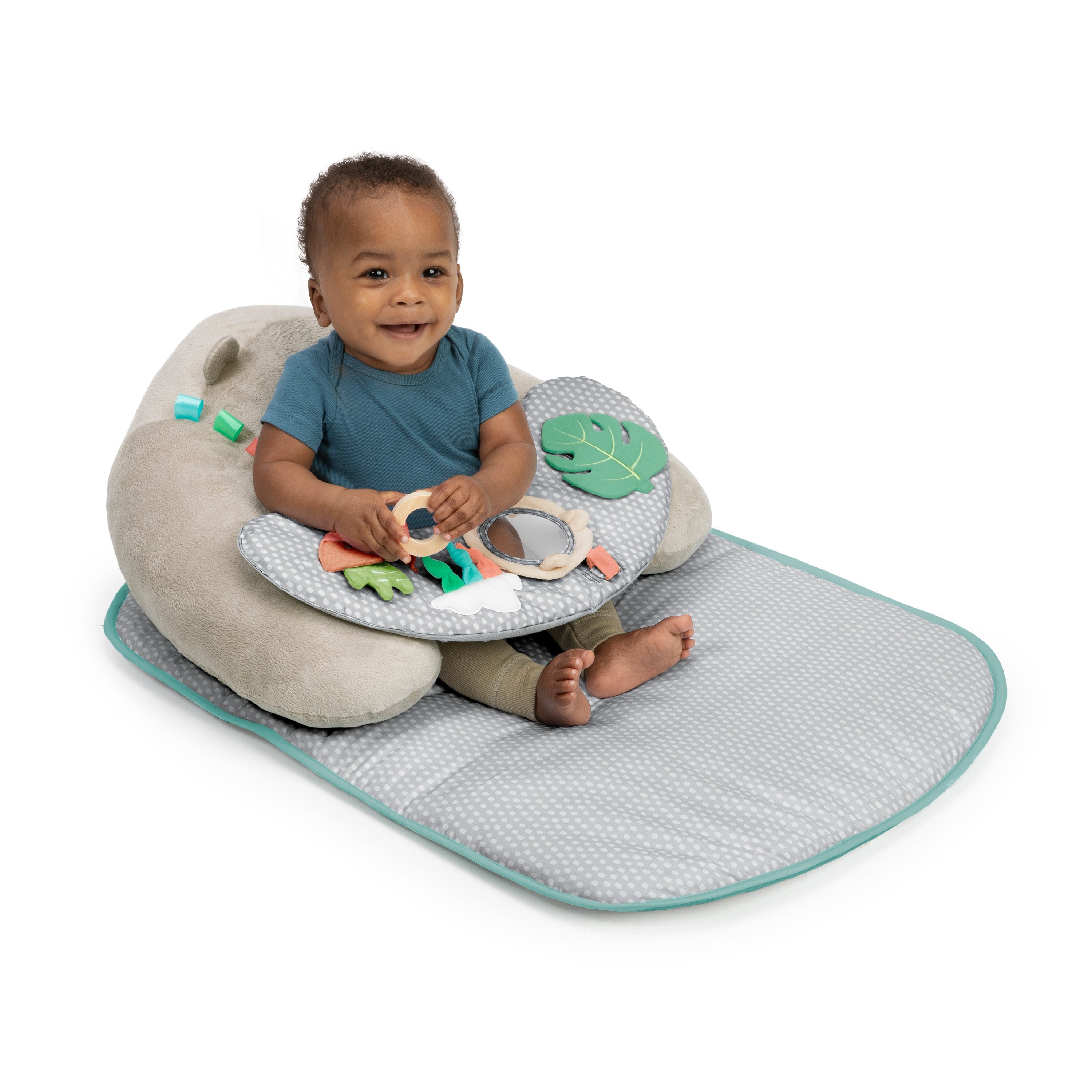 Ingenuity Cozy Prop 4-in-1 Sit Up & Prop Activity Mat - Nate