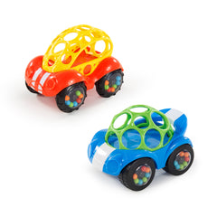 Oball Easy Grasp Rattle & Roll BPA-Free Push Car Infant Crawling Toy and Teether