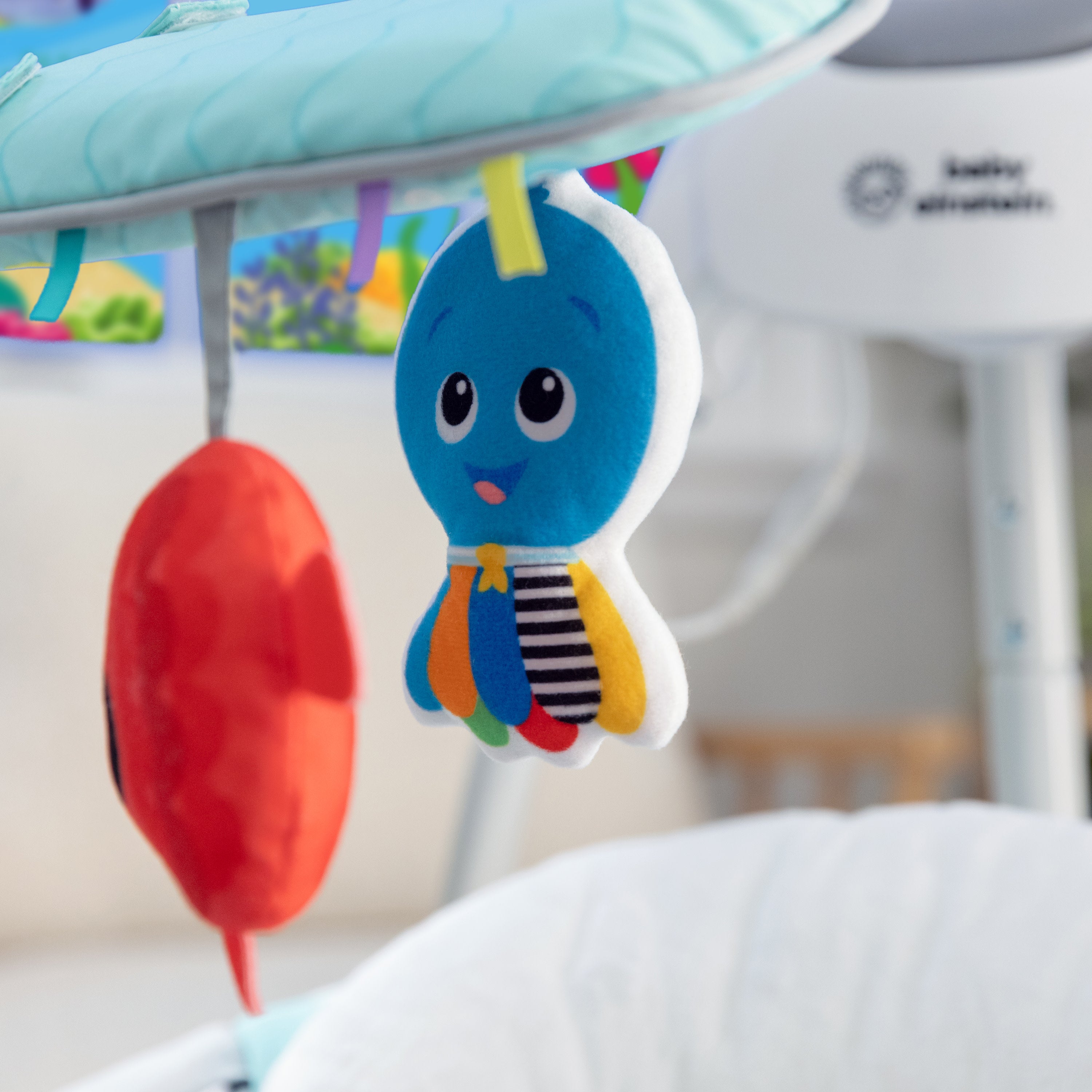 Baby Einstein Ocean Explorers Compact Vibrating Baby Swing, Grey