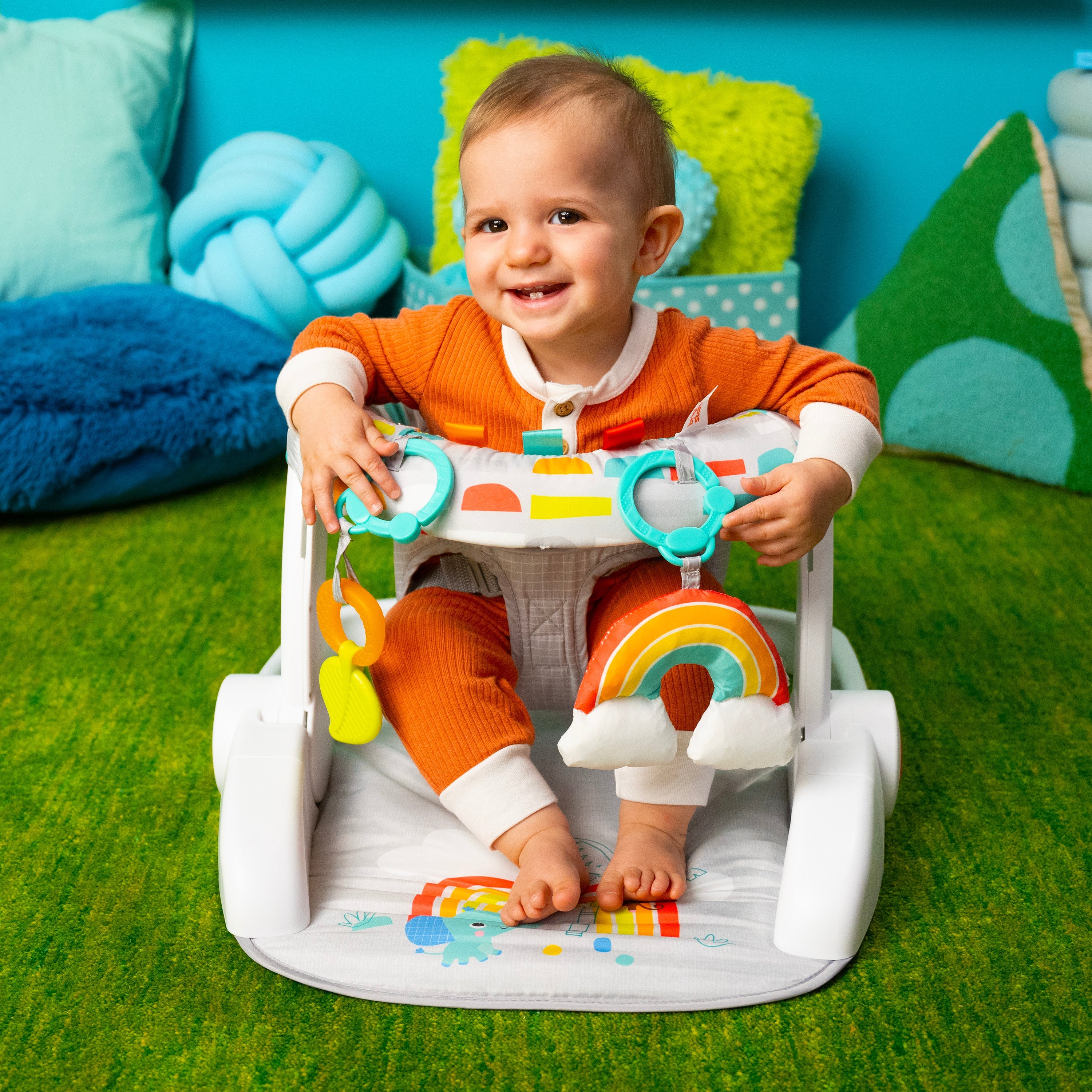 Bright Starts Learn-to-Sit 2-Position Floor Seat - Playful Paradise
