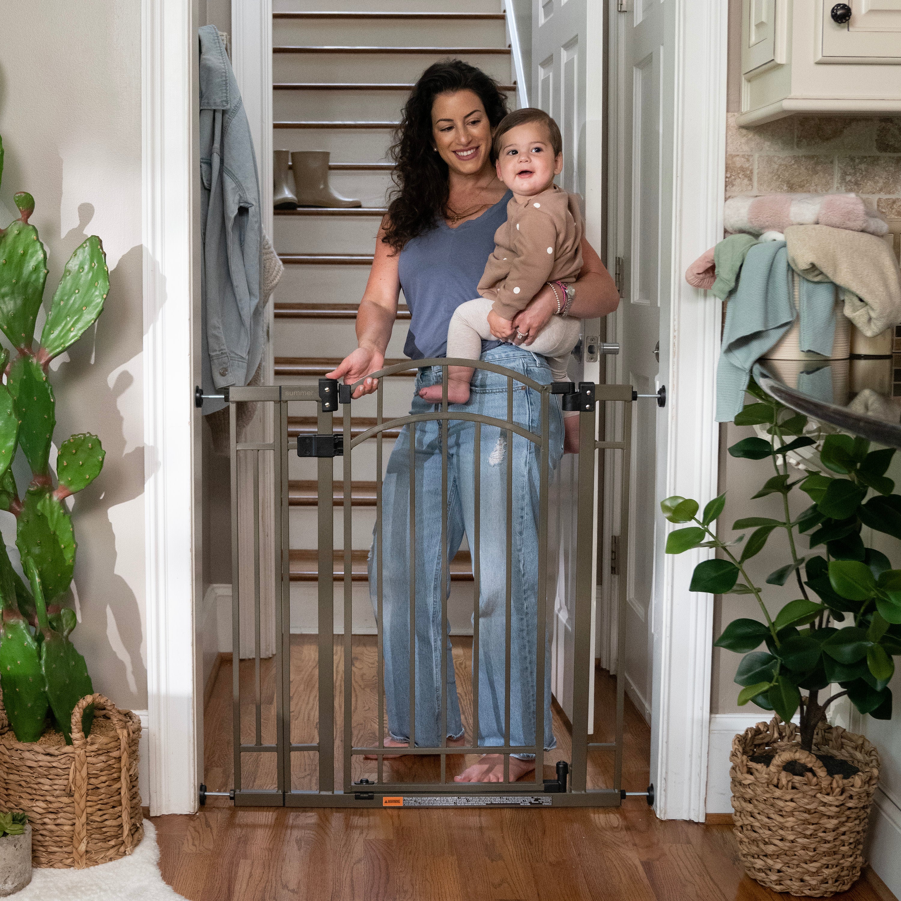 The Doorway 48W Series Pet and Baby Gate, Openings 29"-48" Wide, 36" Tall - Bronze