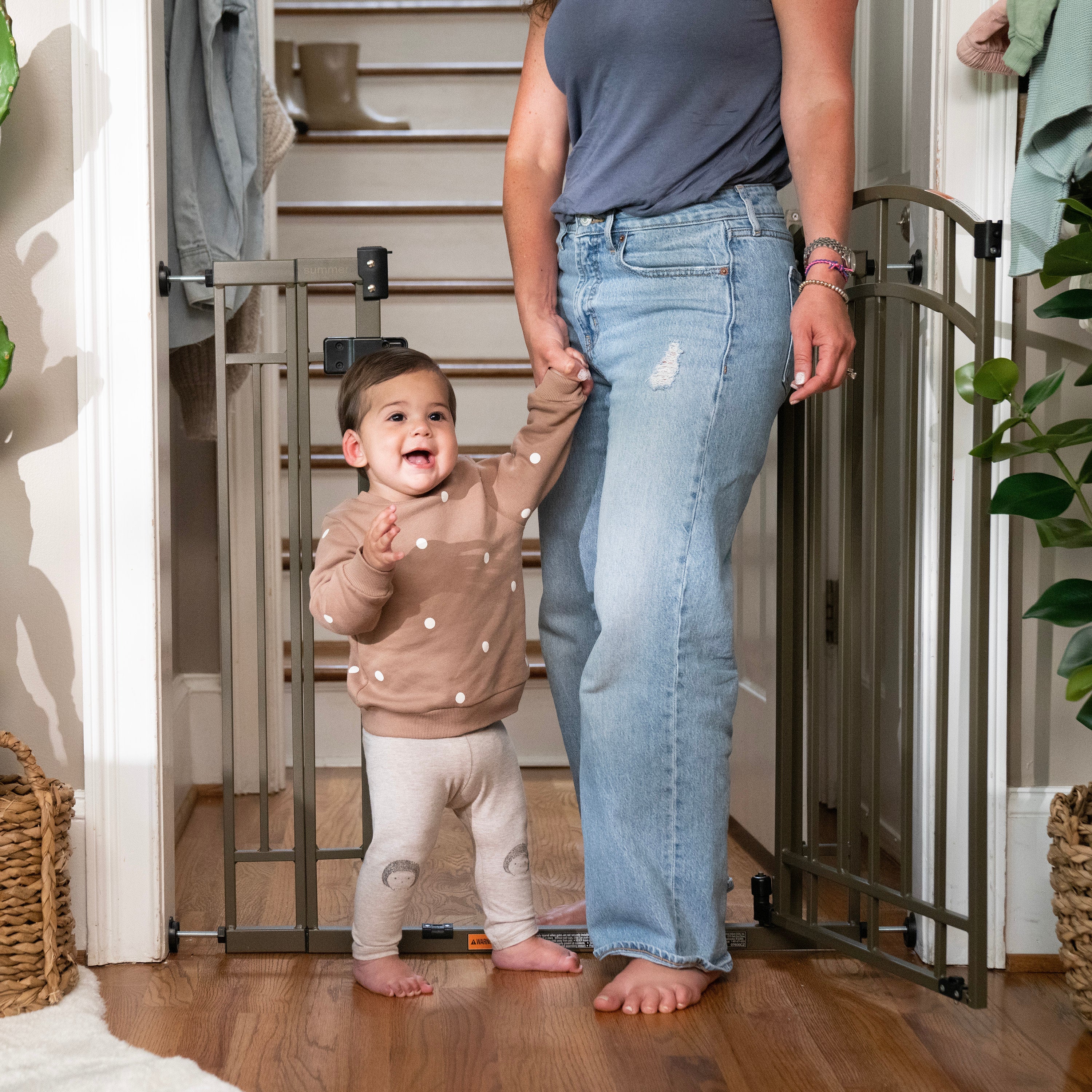 The Doorway 48W Series Pet and Baby Gate, Openings 29"-48" Wide, 36" Tall - Bronze
