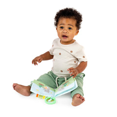 ity by Ingenuity Soft Book, 4 Plush Pages, Crinkle, BPA-Free Toy Attachment, For Ages Newborn and Up - Nate