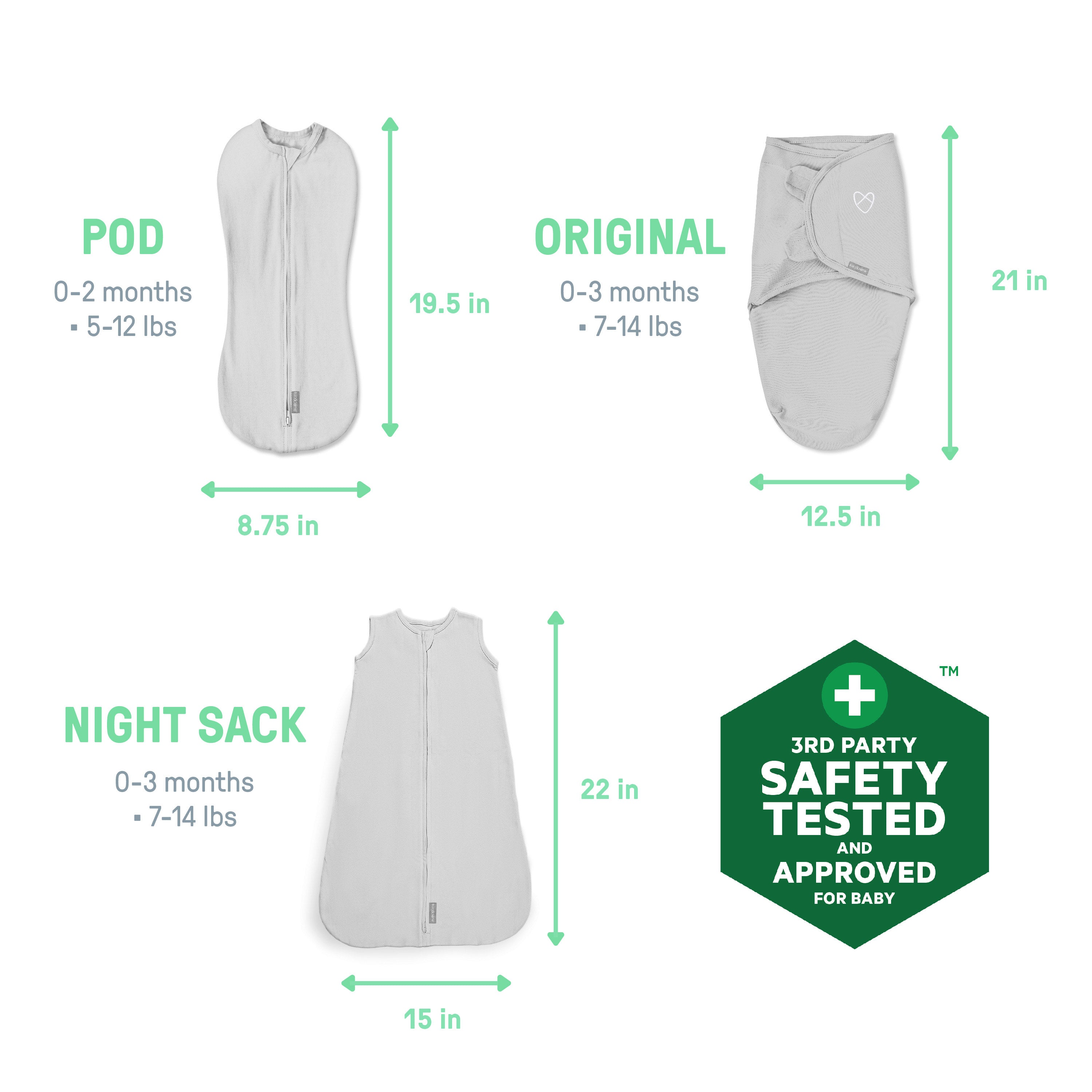 Comfort Pack, Size 0-3 months, 3pk - Little Bees