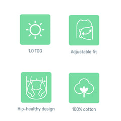 Original Swaddle, Size SM, 0-3 months, 2pk - Tropical Dino