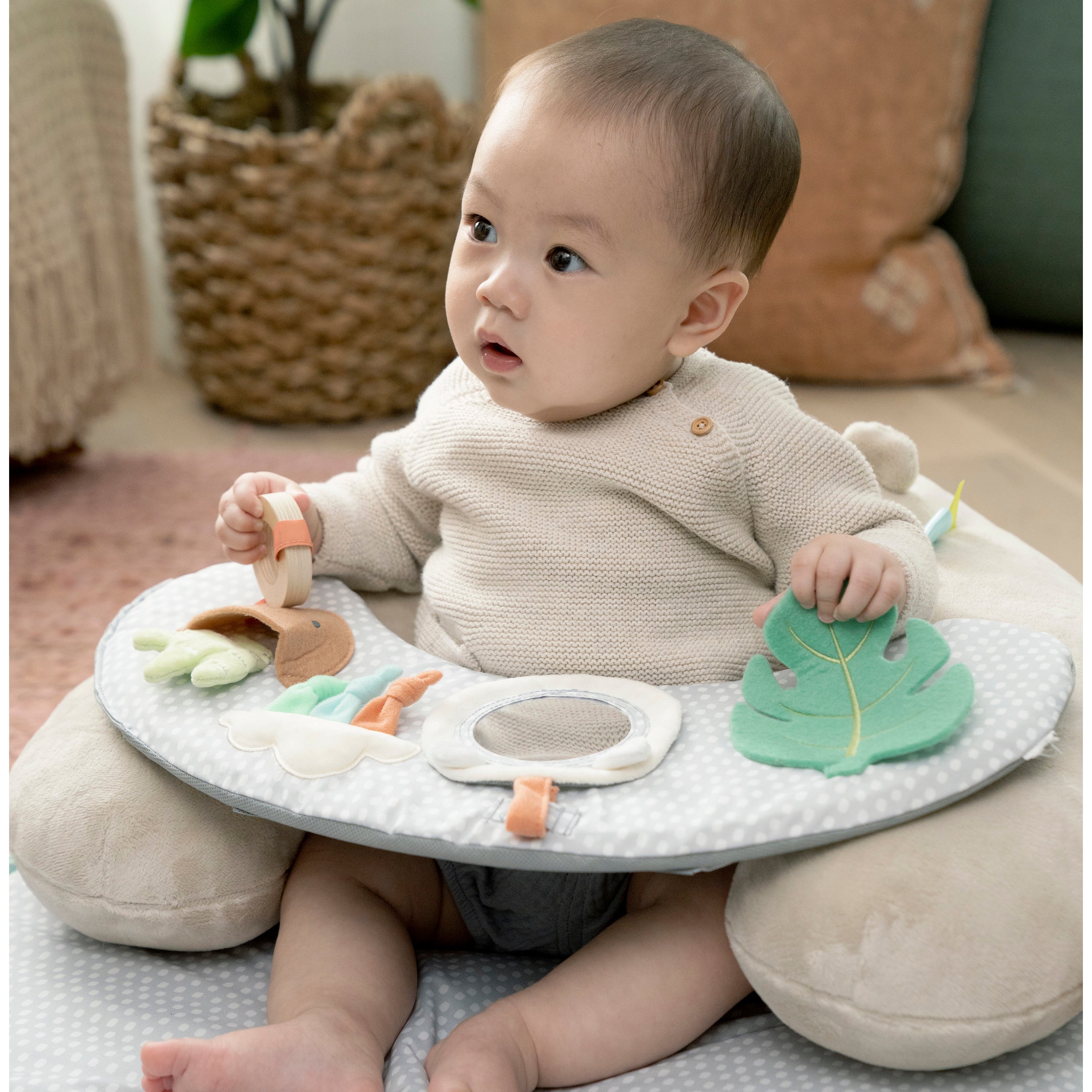 Ingenuity Cozy Prop 4-in-1 Sit Up & Prop Activity Mat - Nate