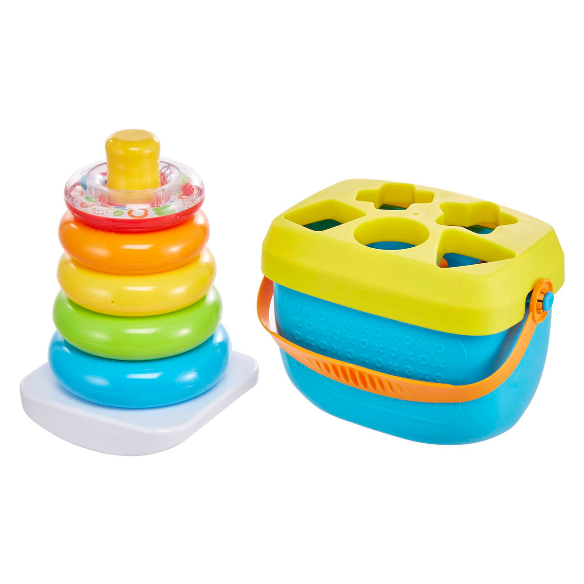 Fisher-Price Rock-A-Stack And Baby's First Blocks Gift Set Of 2 infant Toys