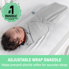 SwaddleMe by Ingenuity Monogram Collection, Size 0-3 months, 3pk - Elephant Dance