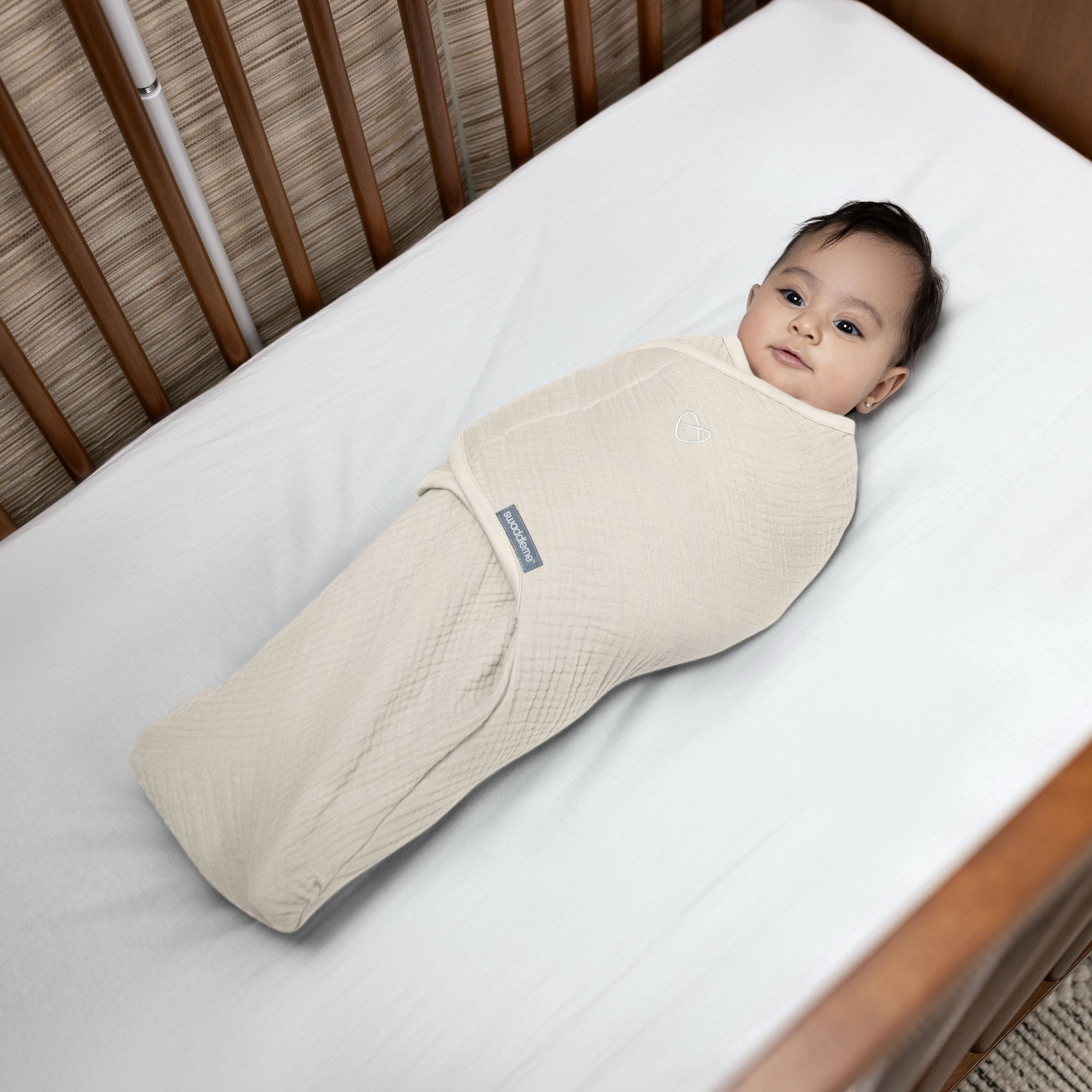 SwaddleMe by Ingenuity Muslin Original Swaddle, Size 0-3 months, 1pk - Cream