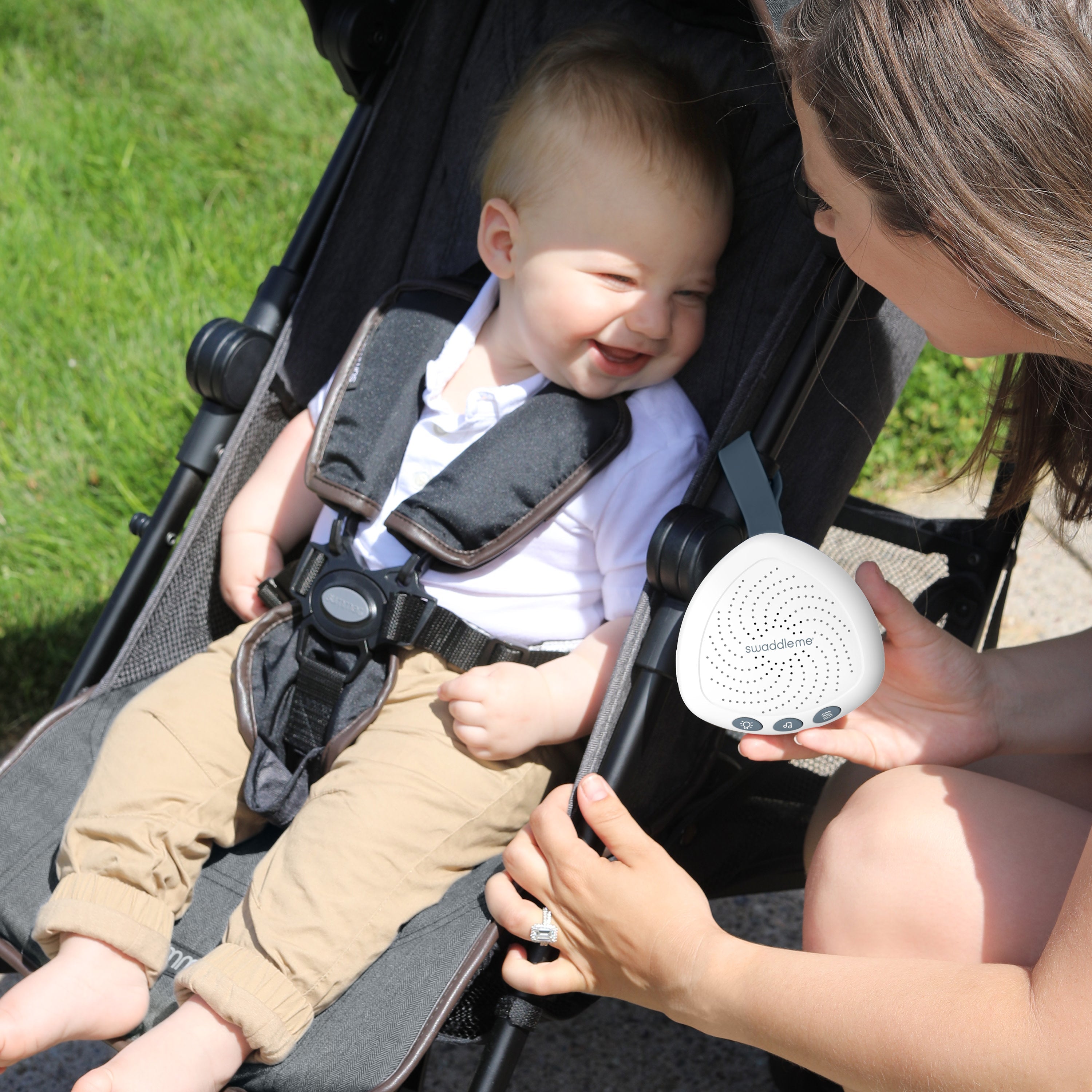 SwaddleMe by Ingenuity Soothe & Vibe  Portable Sound Machine & Soother for Baby