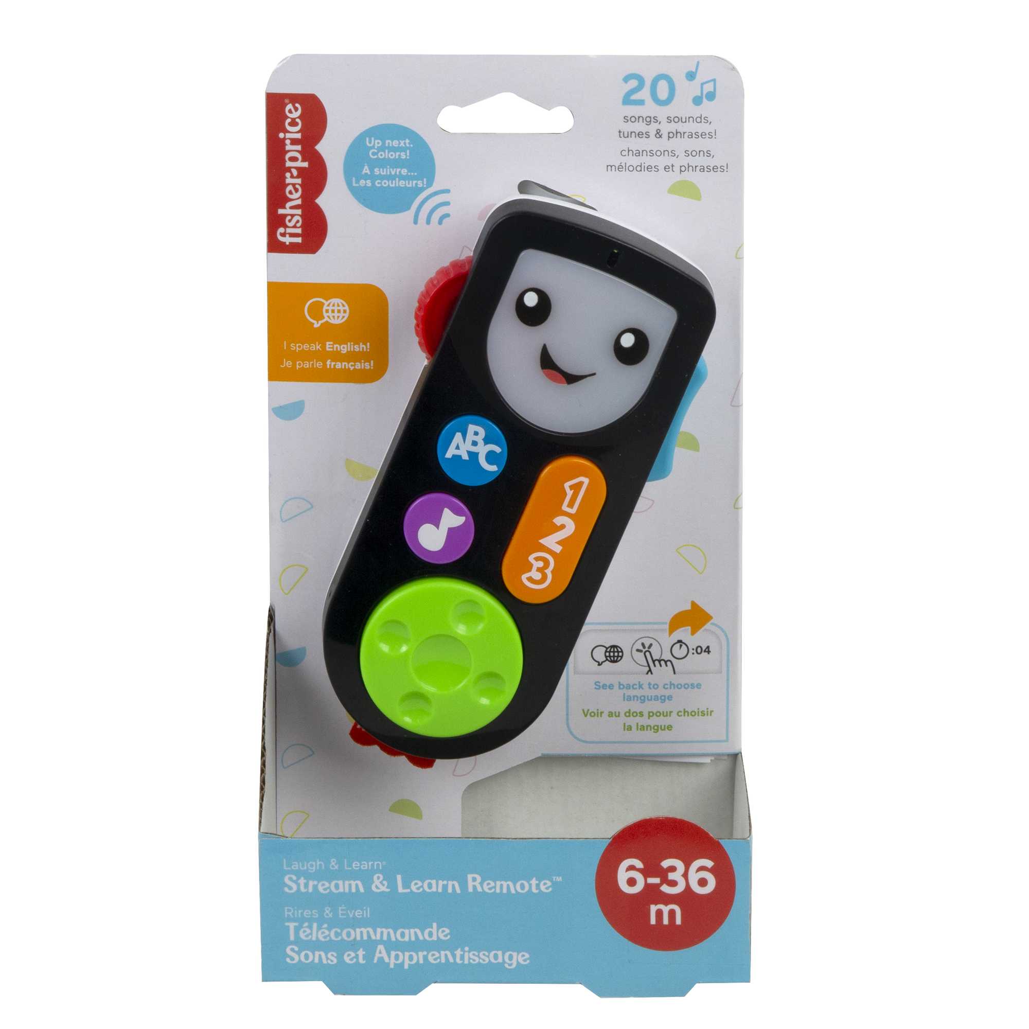 Fisher-Price Rires et Éveil Télécommande Sons et Apprentissage Version Anglaise et Française