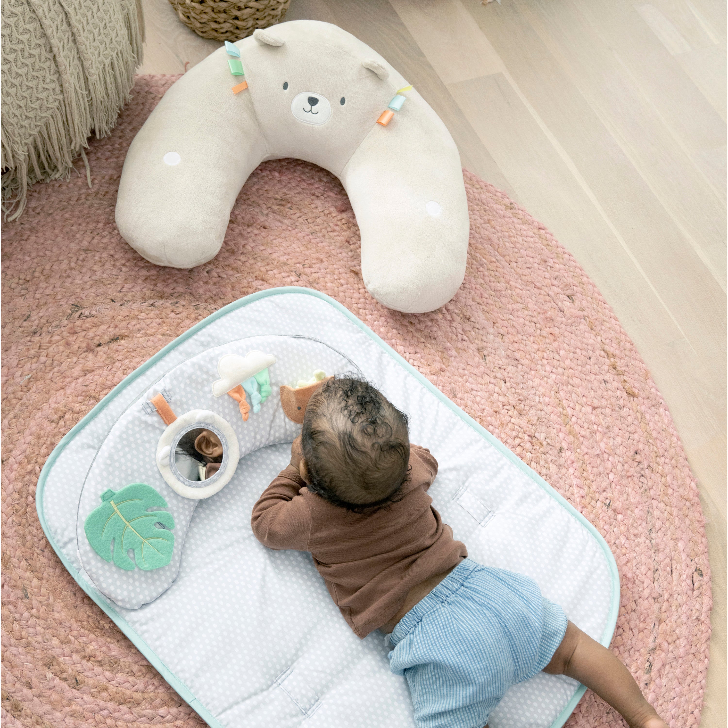 Ingenuity Cozy Prop 4-in-1 Sit Up & Prop Activity Mat - Nate