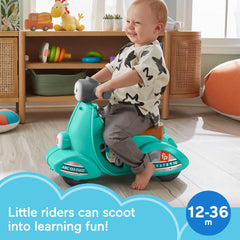 Fisher-Price Laugh & Learn Toddler Toy, Smart Stages Cruise Along Scooter Musical Ride-On