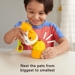Fisher-Price FP Pets On-The-Go Nesting Pets Stacking Toy For Preschool Kids, 4 Pieces