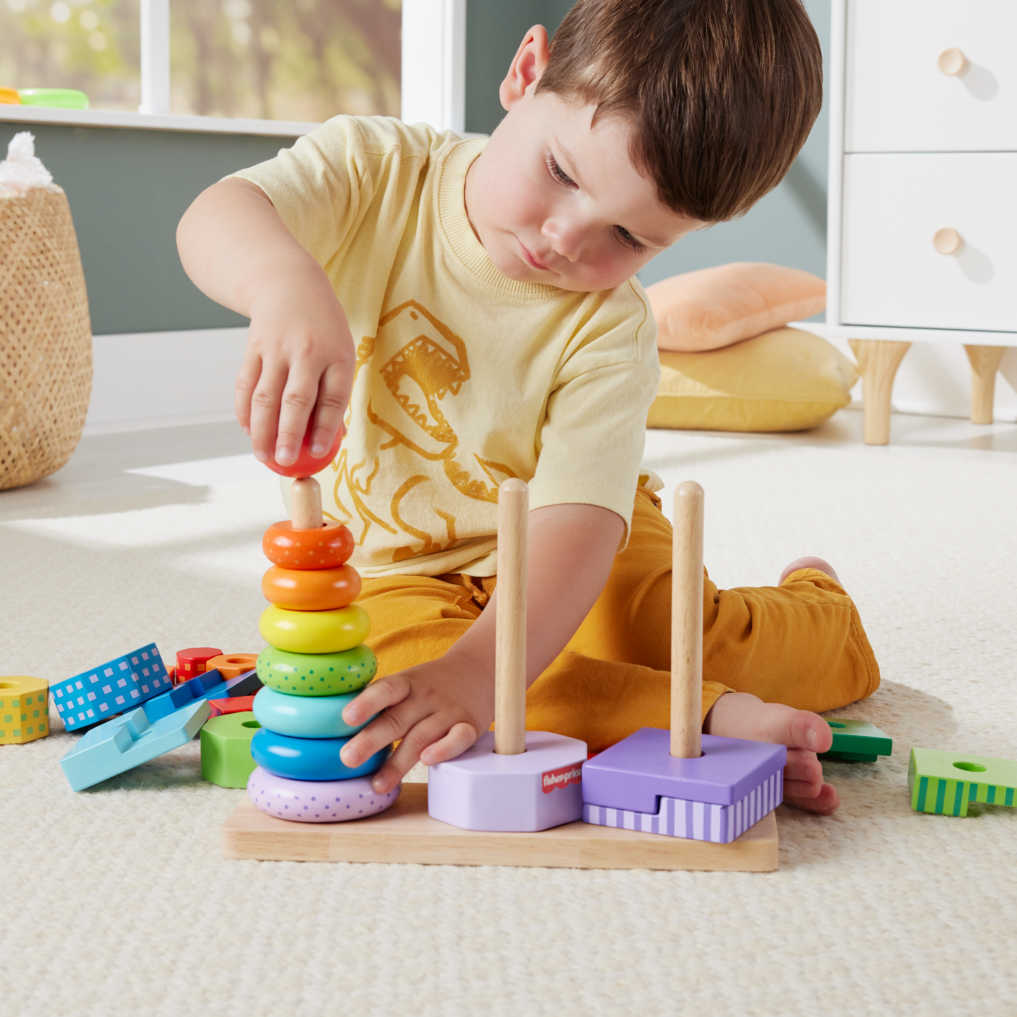 Fisher-Price Juguete para Bebés Torres de Actividades de Madera
