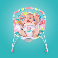Bright Starts Flamingo Vibes Vibrating Bouncer with Toy Bar