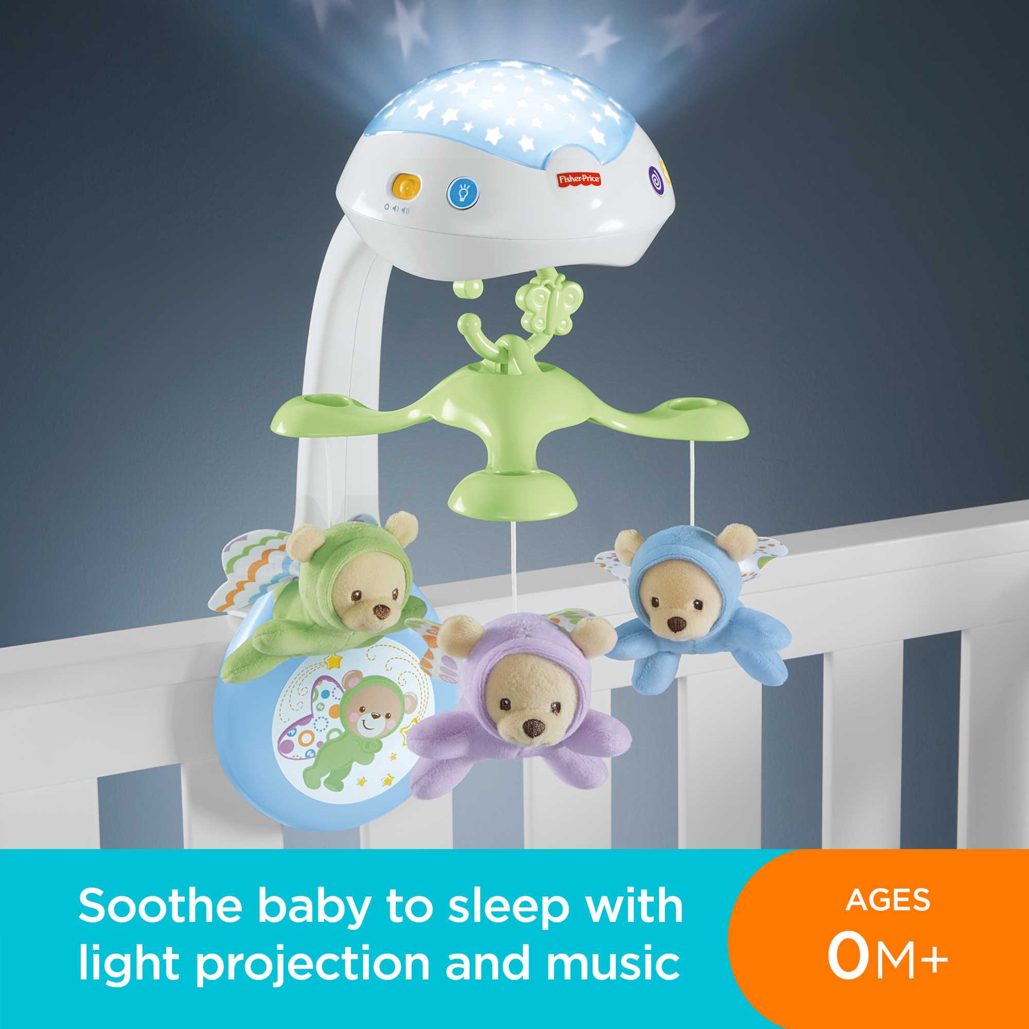 Fisher-Price Butterfly Dreams 3-in-1 Projection Mobile Crib Toy