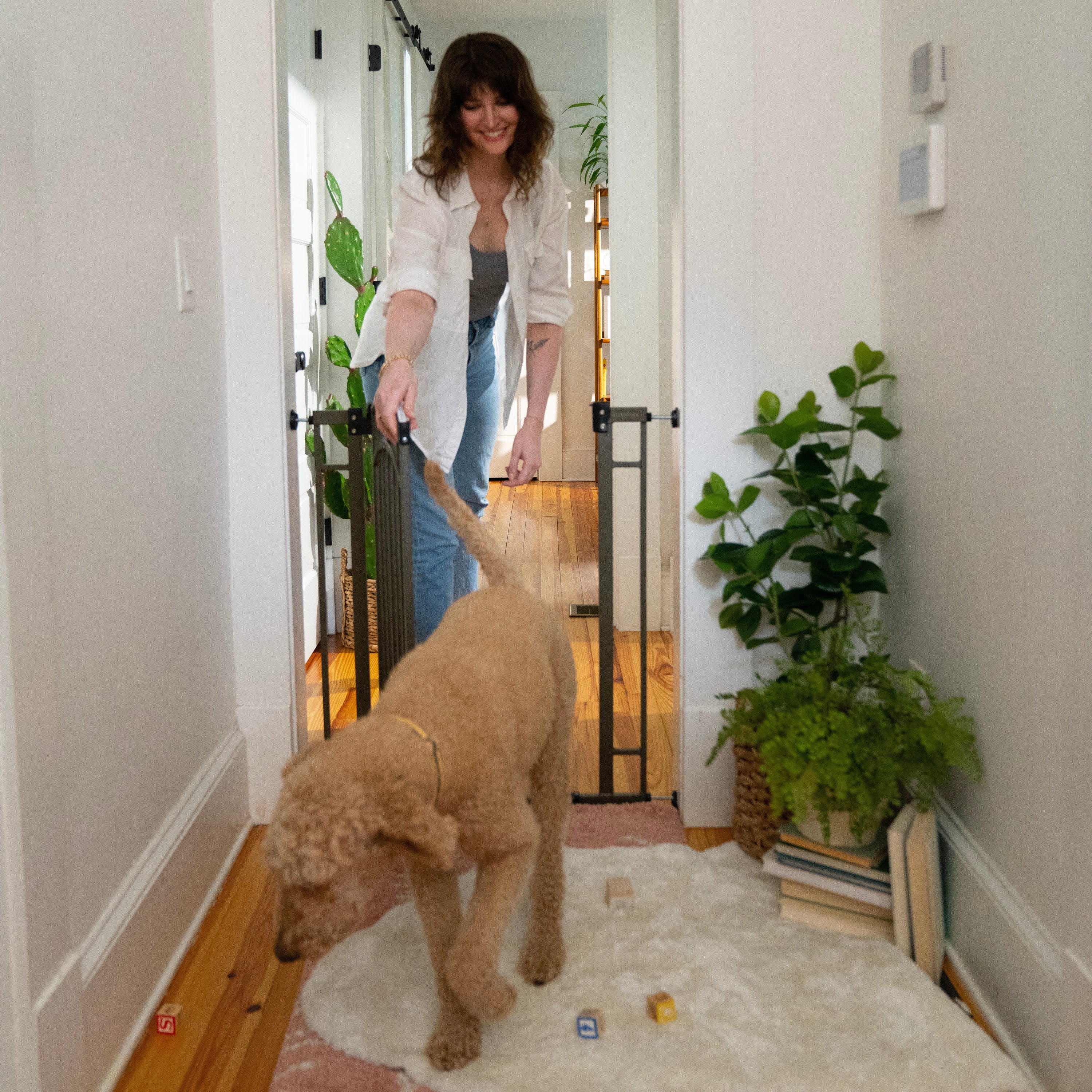 The Doorway 48W Series Pet and Baby Gate, Openings 29"-48" Wide, 36" Tall - Bronze