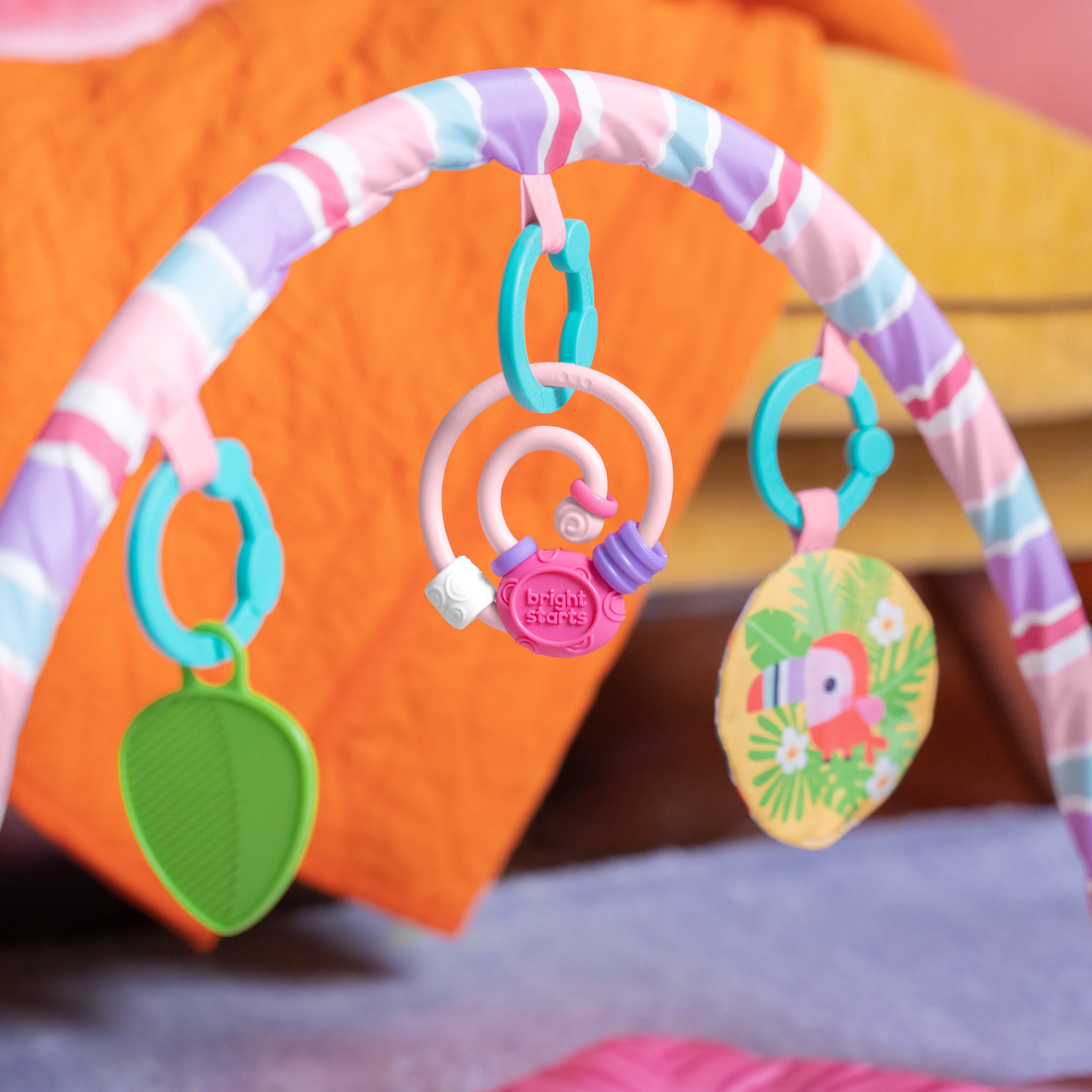 Bright Starts Pink Palms Tiki Toy Bar Activity Gym