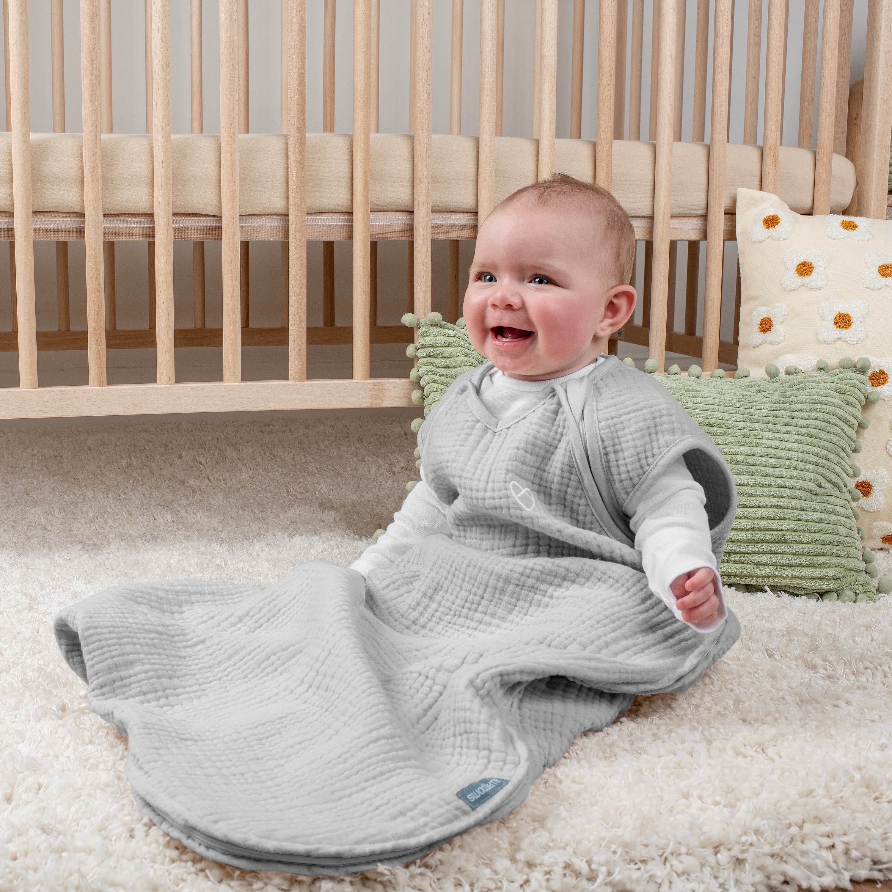 SwaddleMe by Ingenuity Night Sack Sleeper, Size SM, 3-9 months - 1pk - Flock Together