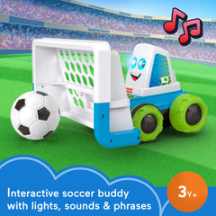 Fisher-Price Electronic Soccer Game With Net & Soccer Ball, Goaldozer Preschool Toy