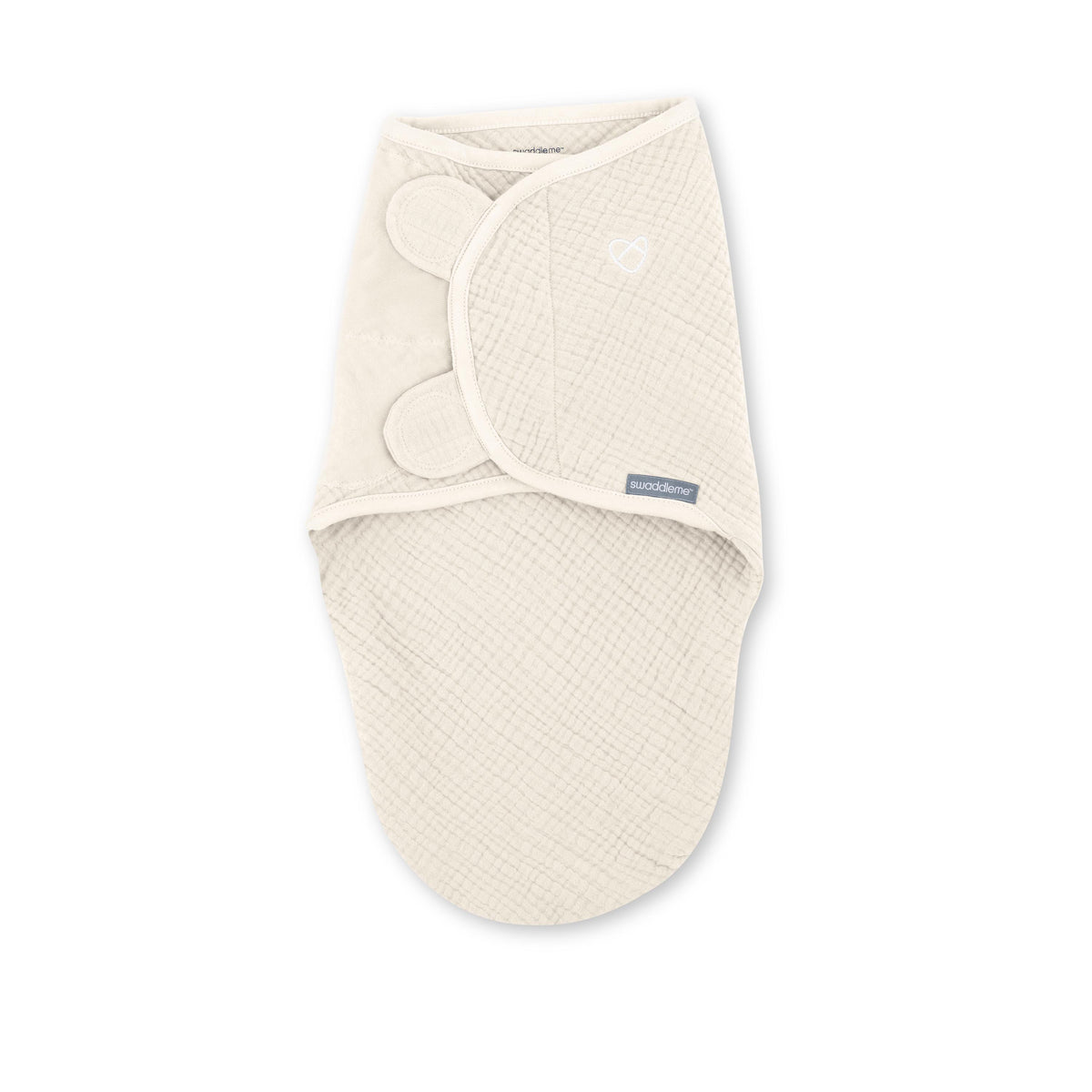 SwaddleMe by Ingenuity Muslin Original Swaddle, Size 0-3 months, 1pk - Cream