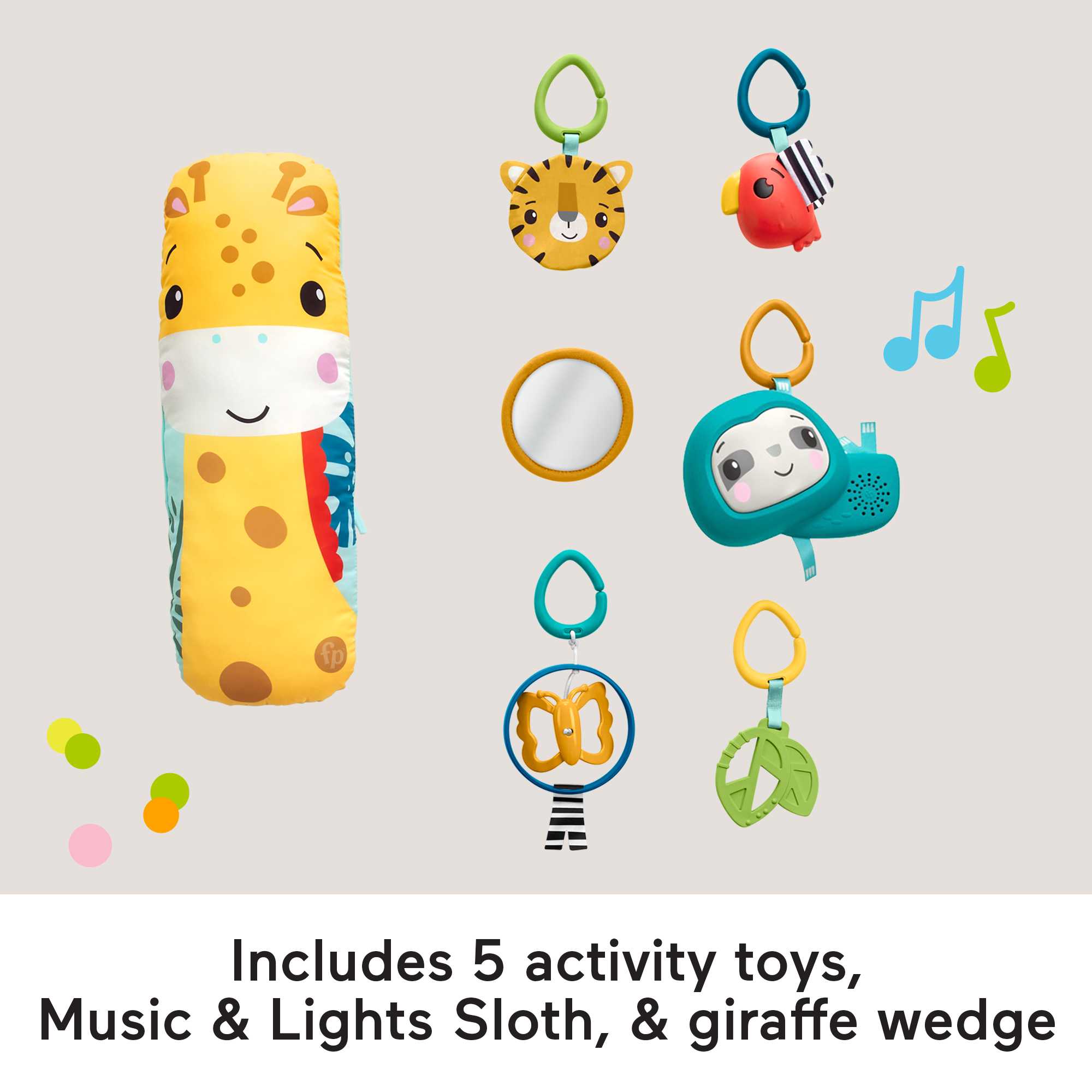 Fisher-Price 3-in-1 Baby & Toddler Gym, Baby Play Mat & Sensory Toys For Tummy Time, Rainforest
