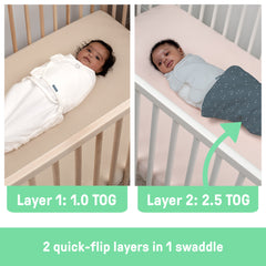 SwaddleMe by Ingenuity All Season Swaddle, Size 0-3 months, 1pk - Dream Wave