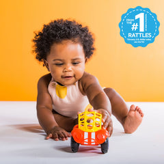 Oball Easy Grasp Rattle & Roll BPA-Free Push Car Infant Crawling Toy and Teether