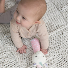 Ingenuity Premium Soft Plush Handheld Rattle, Shimmy the Unicorn