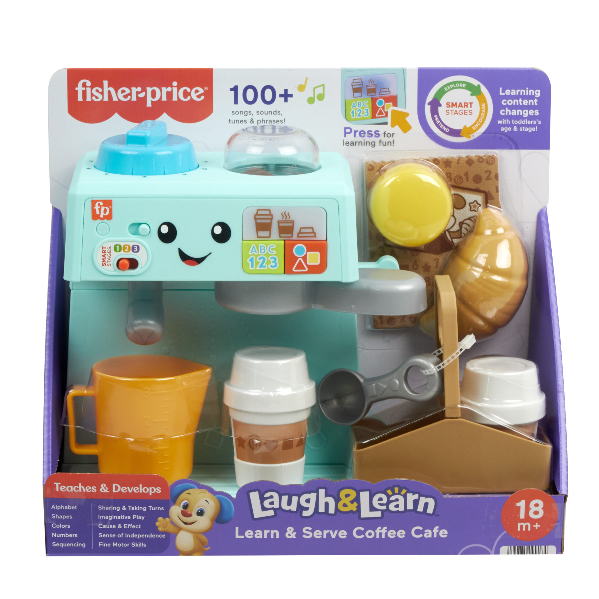 Fisher-Price Ríe y Aprende Juguete para Bebés Mi Primera Máquina de Café