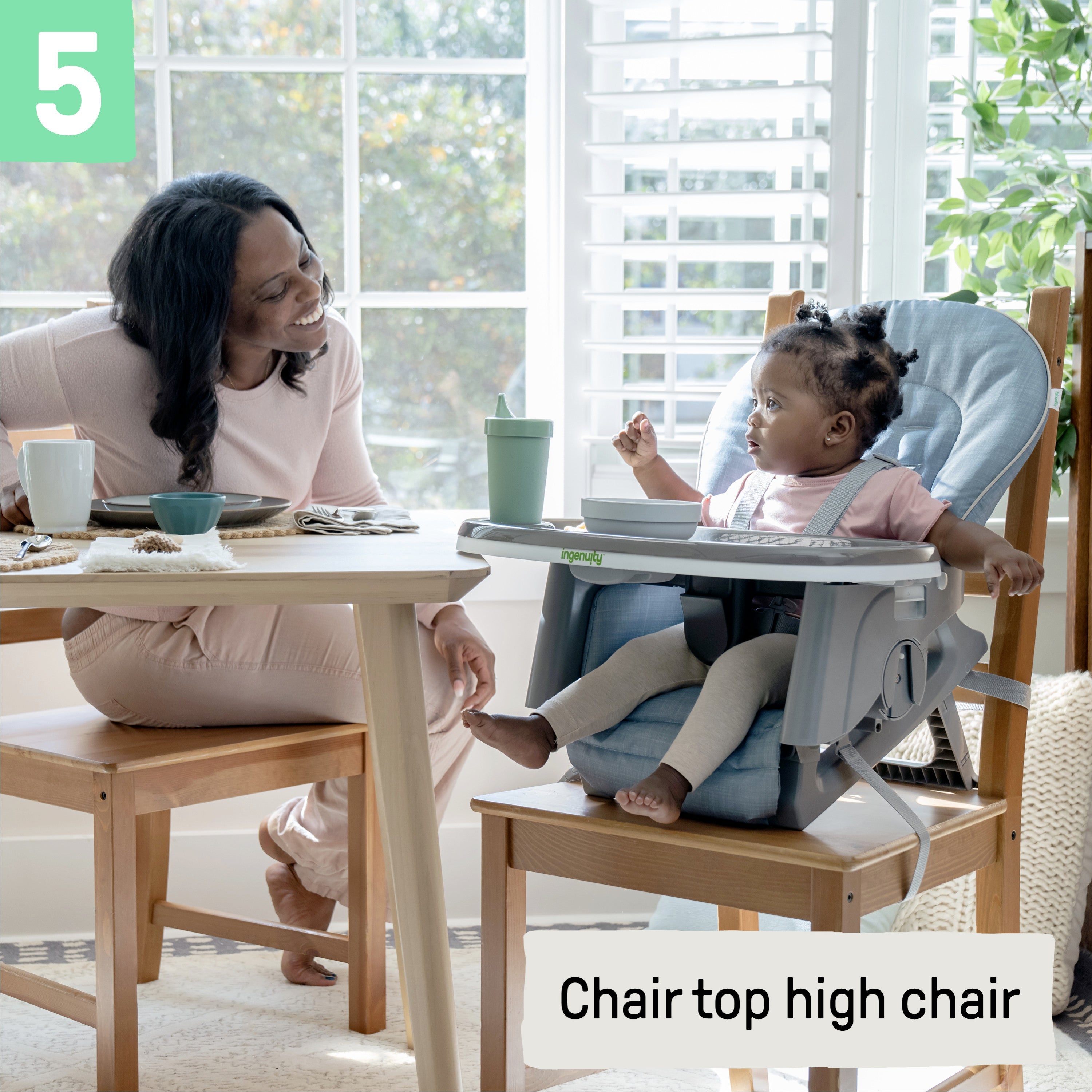 Ingenuity Proper Positioner 7-in-1 Deluxe High Chair - Unisex, For Ages 0-60 Months