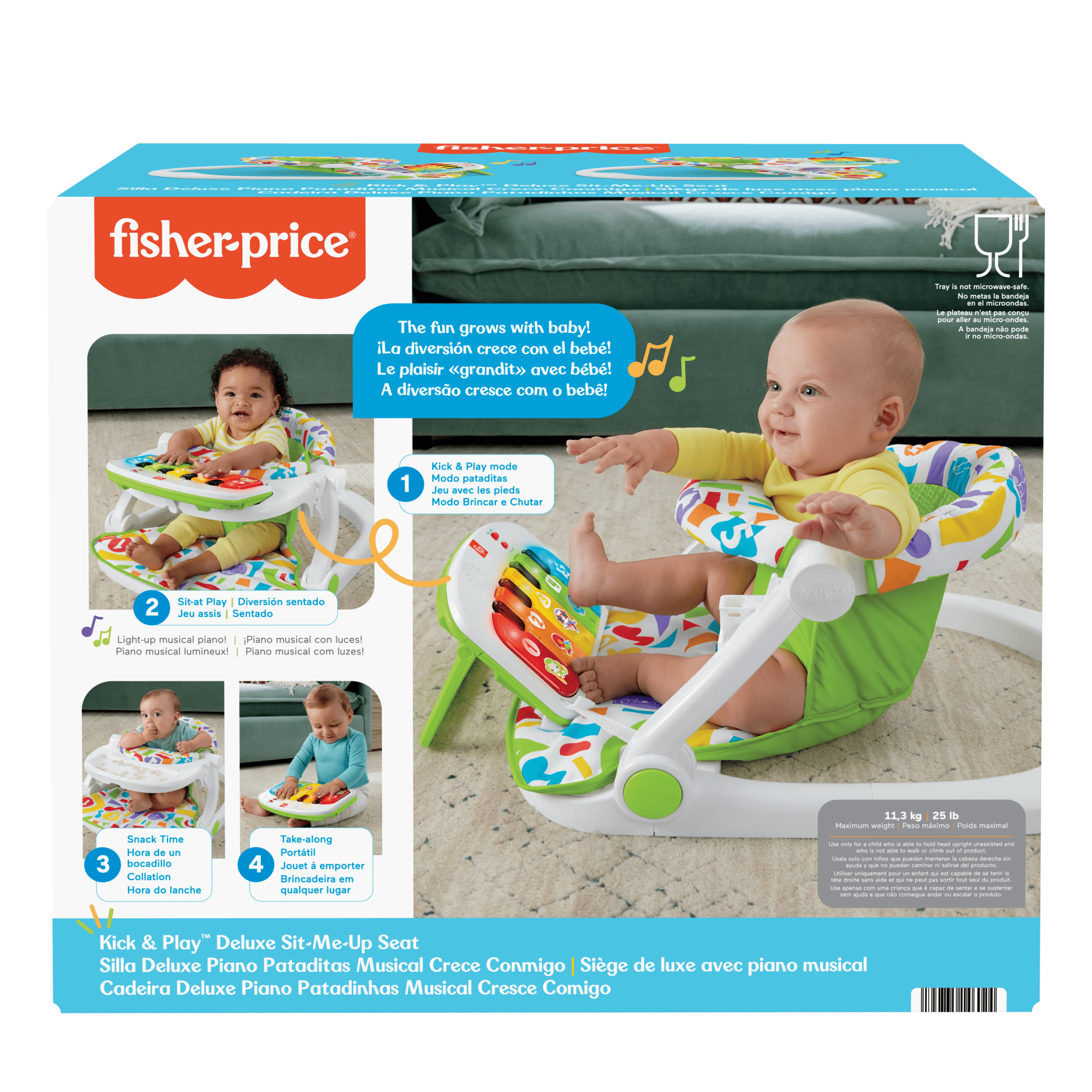 Fisher-Price Baby Ginásio para Bebês Pianinho Deluxe Cresce Comigo