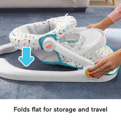 Fisher-Pricedeluxesit-Me-Up Floor Seat Portable Baby Chair With Toy Bar, Rainbow Sprinkles